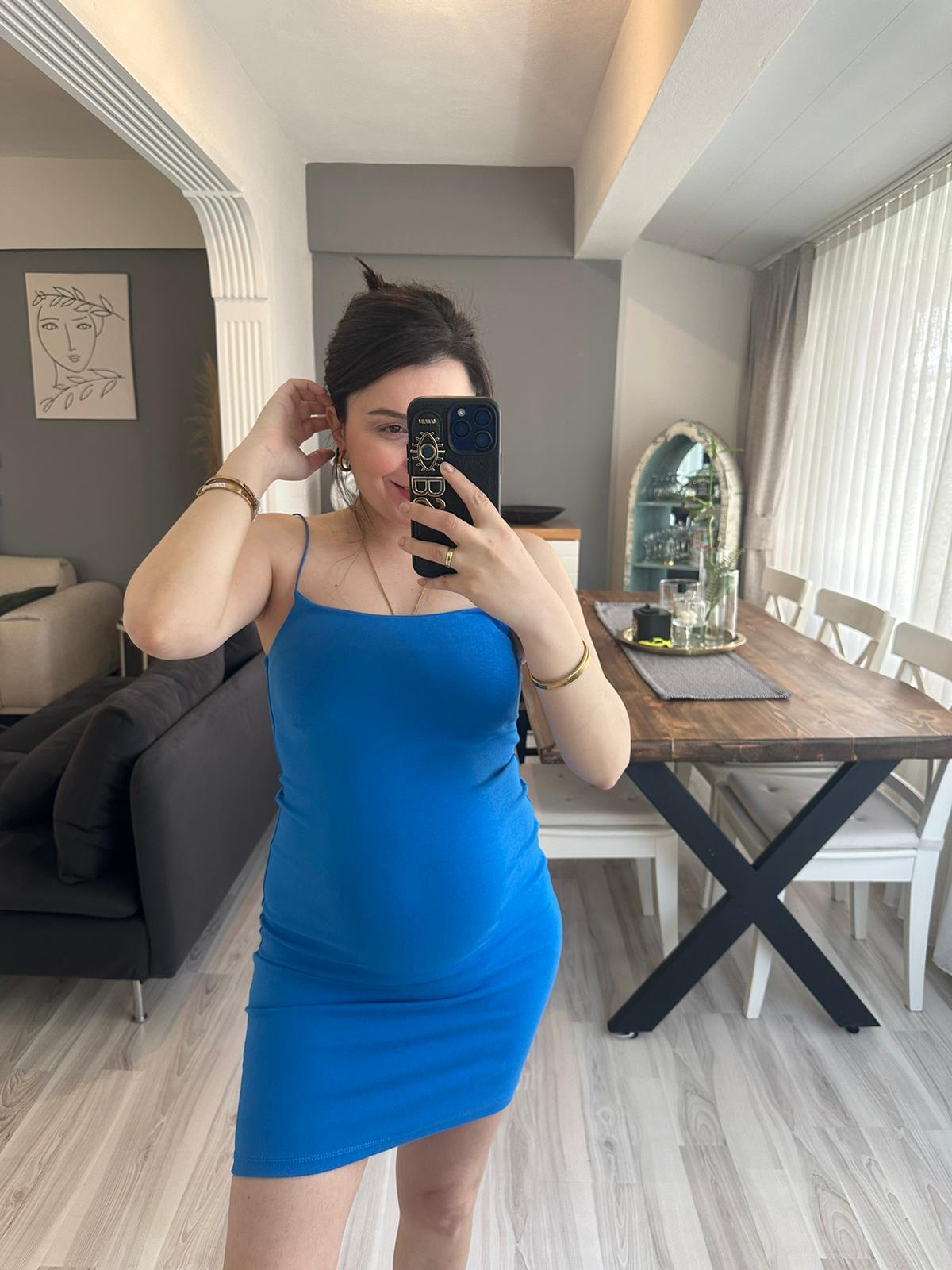 Mavi Askılı Mini Elbise  | StrawberryWear