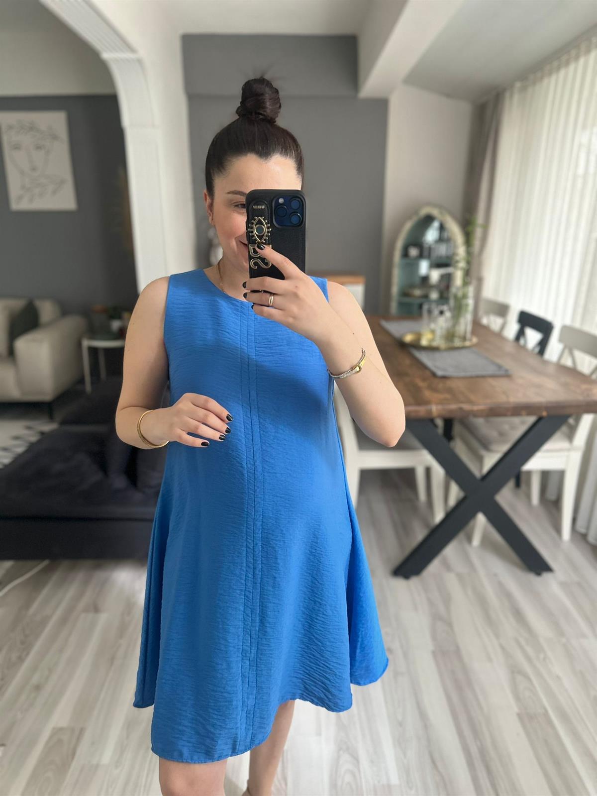 Mavi Çan Elbise | StrawberryWear