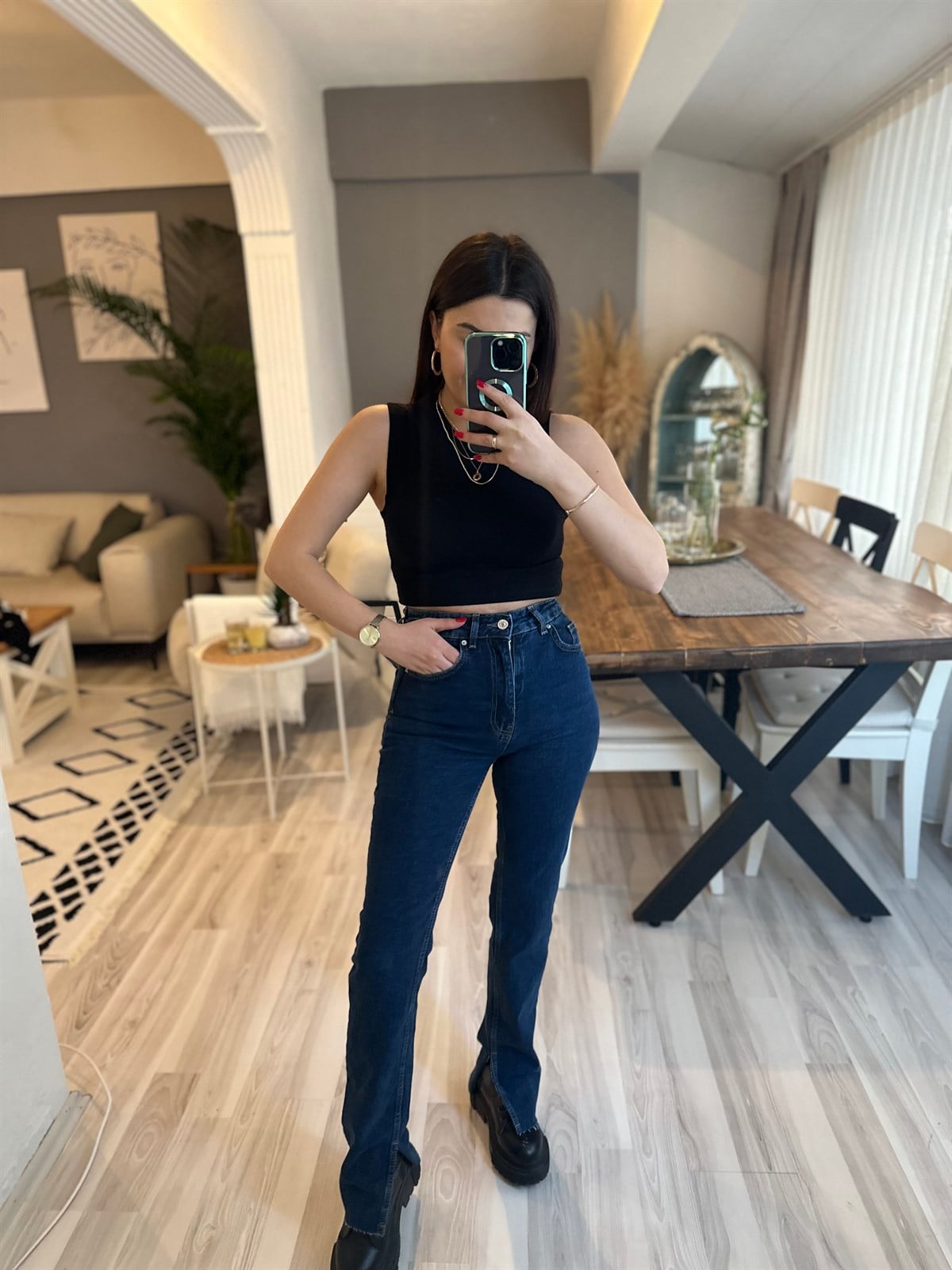 Paça Yırtmaçlı Jean | StrawberryWear