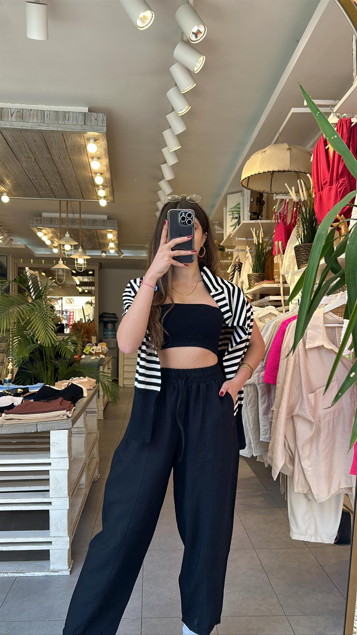 Siyah Keten Şalvar | StrawberryWear
