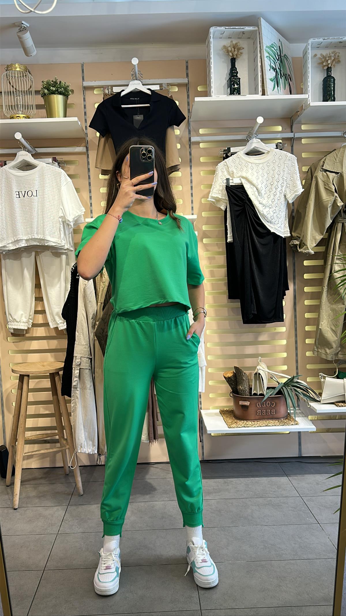 Yeşil Crop Takım  | StrawberryWear