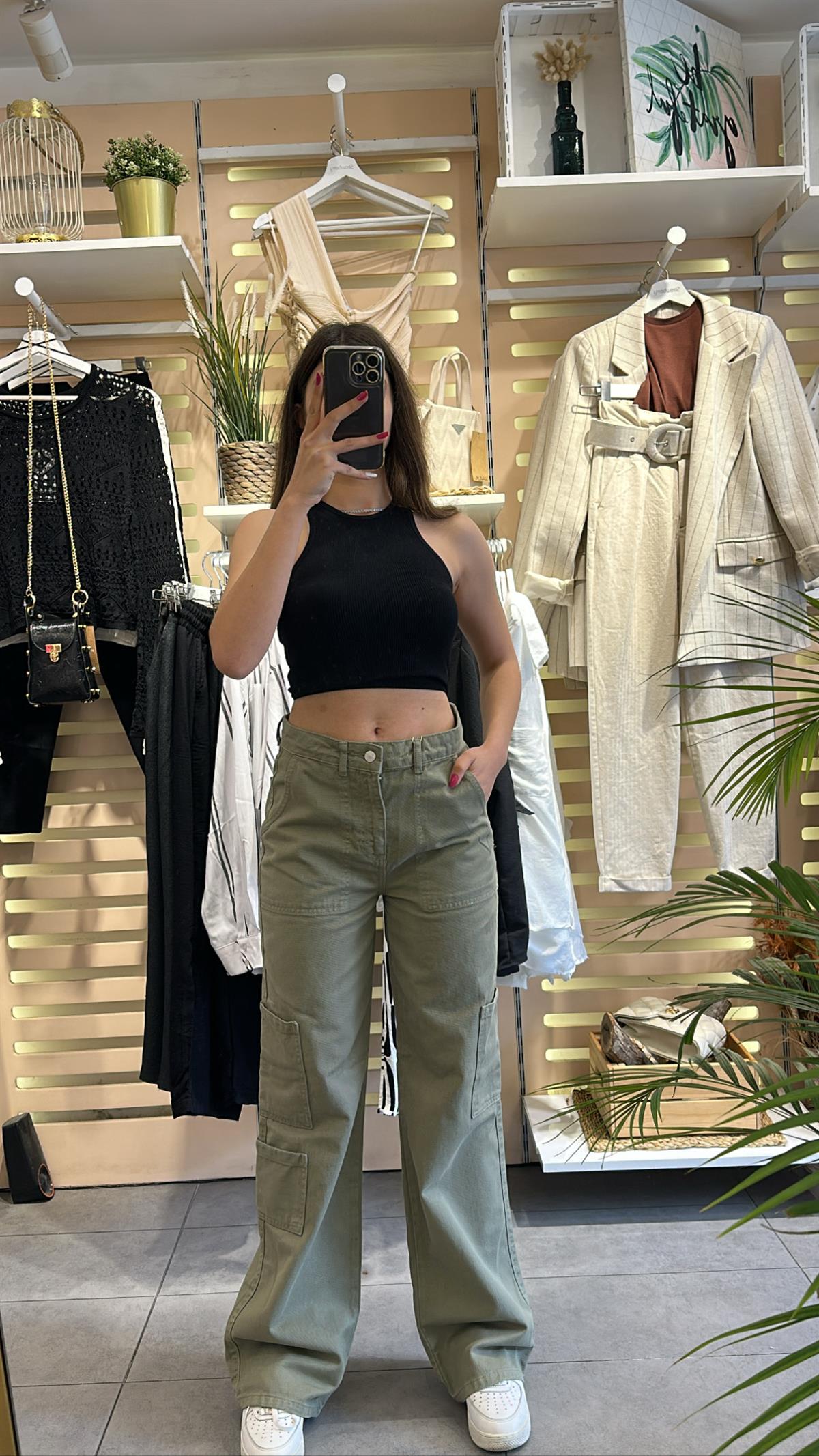 Yeşil Kargo Pantalon | StrawberryWear