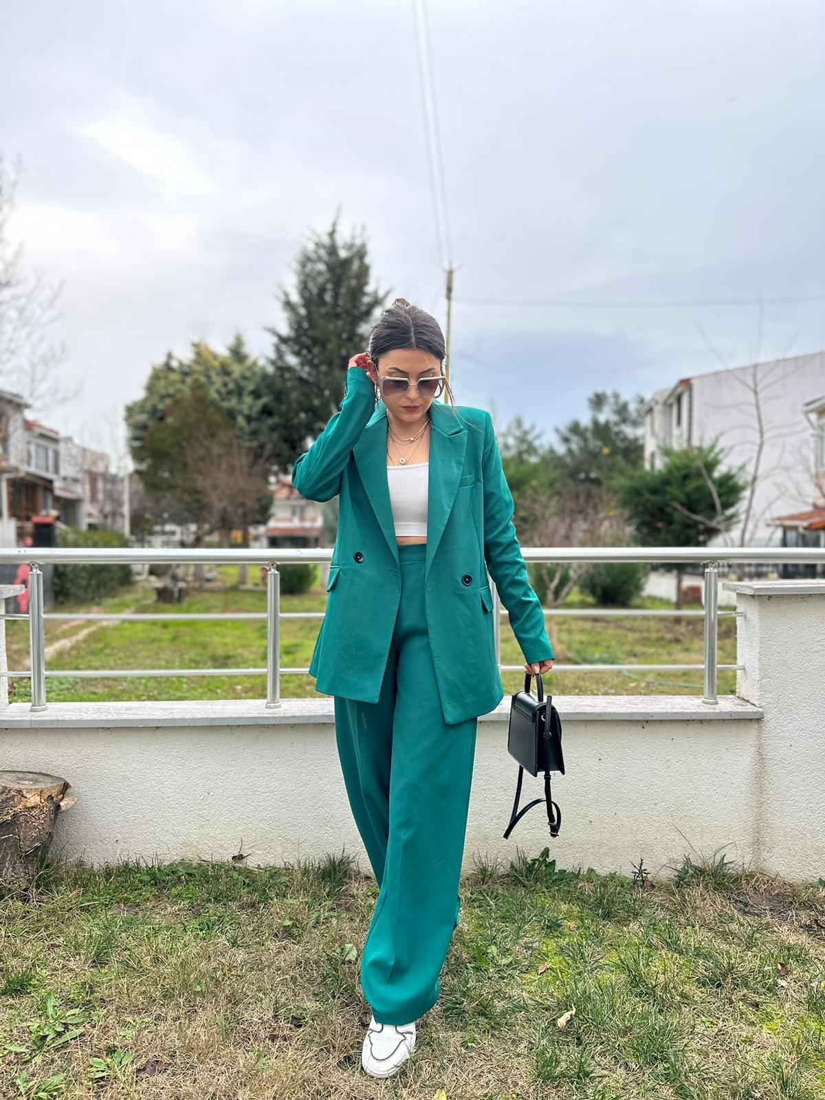 Zümrüt Yeşil Blazer Ceket | StrawberryWear