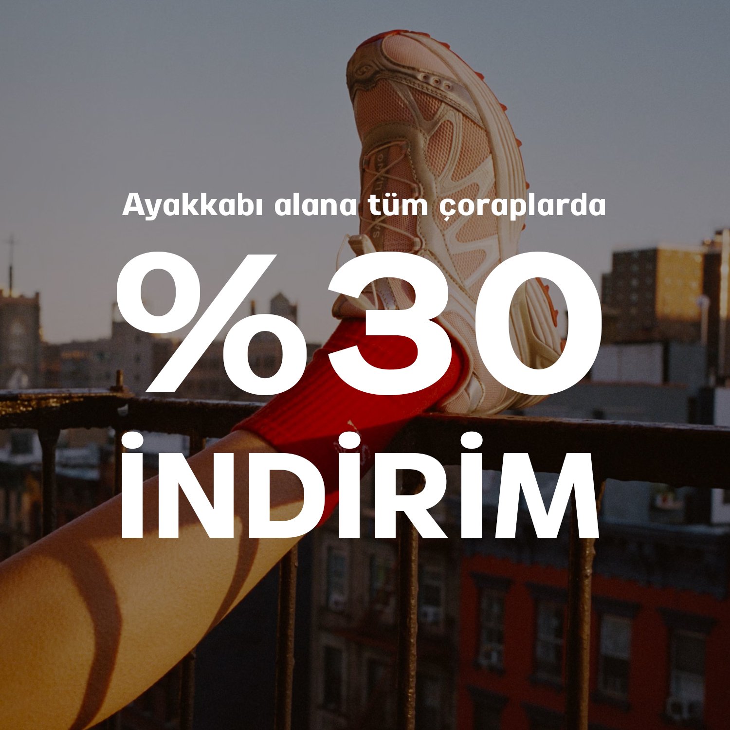 Ayakkabı Alana Çoraplarda %30 İndirim
