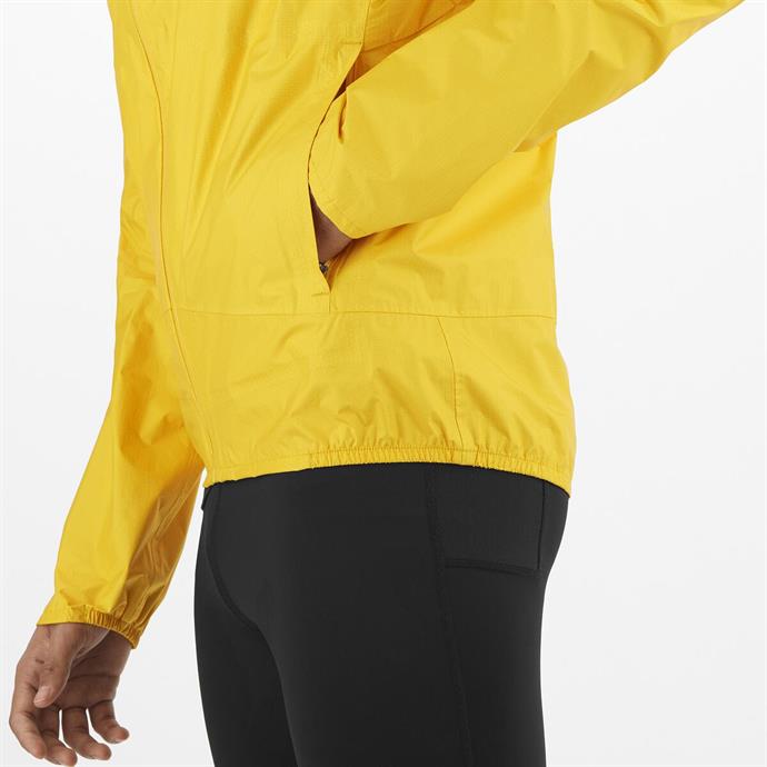 Salomon Bonatti Waterproof Erkek Yağmurluk - Sarı