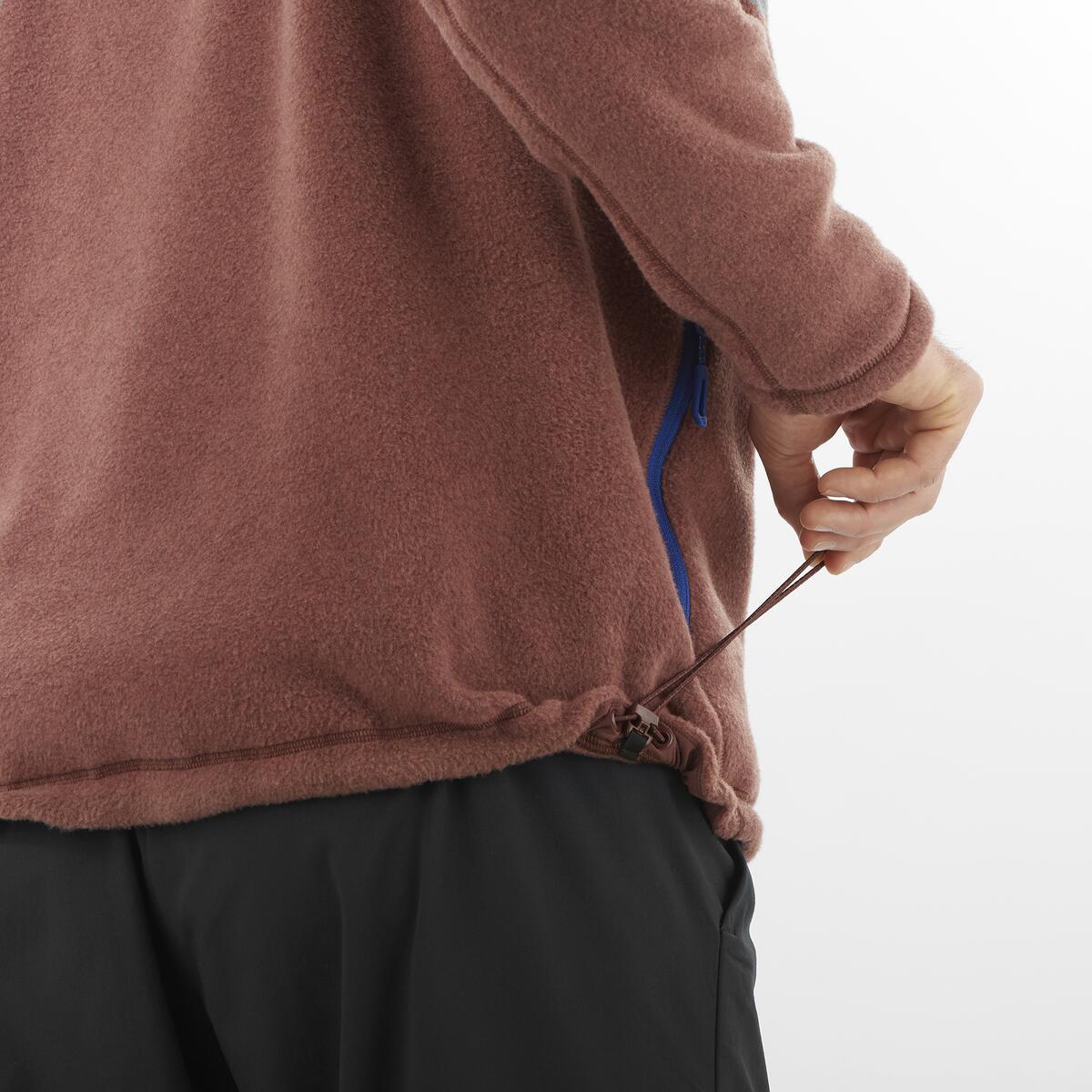 Salomon Chroma Yarım Fermuar Erkek Polar - Bordo