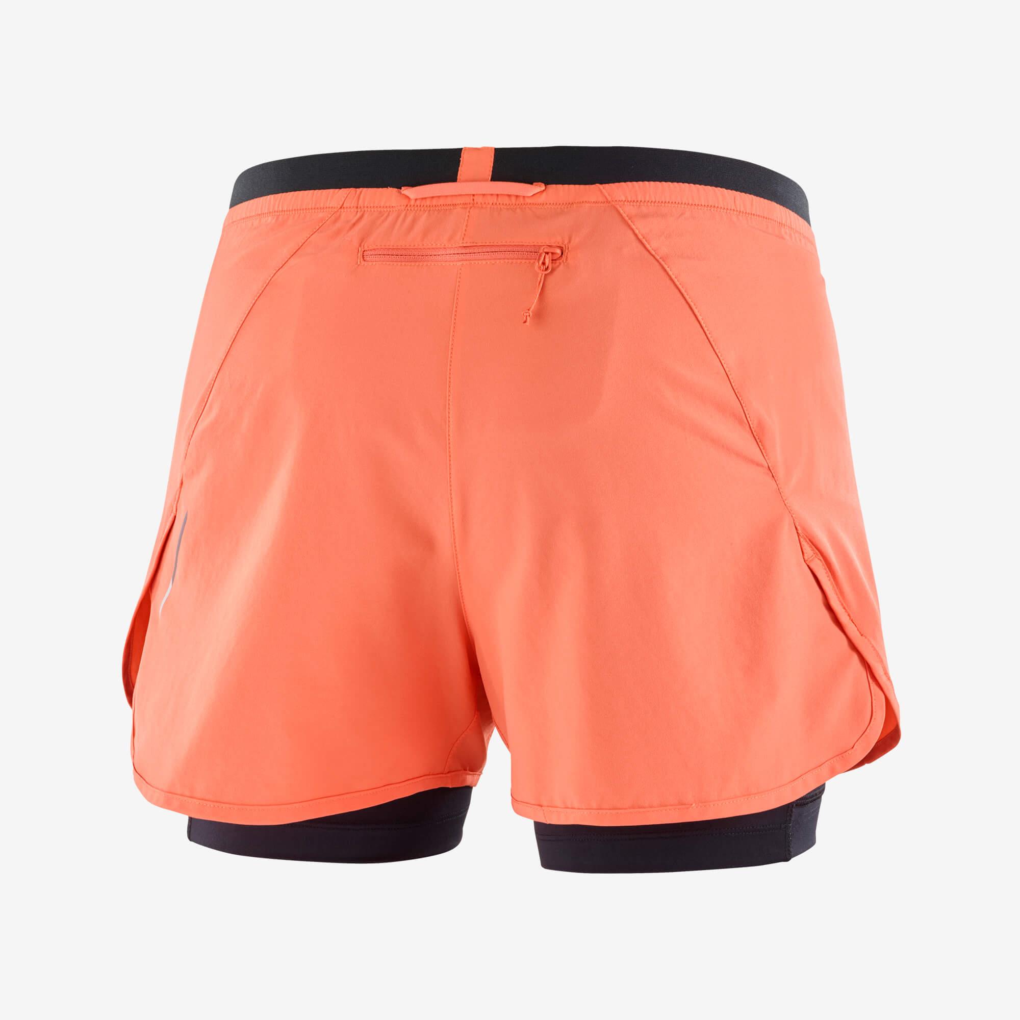 Salomon Cross 2IN1 Kadın Koşu Şortu - Turuncu