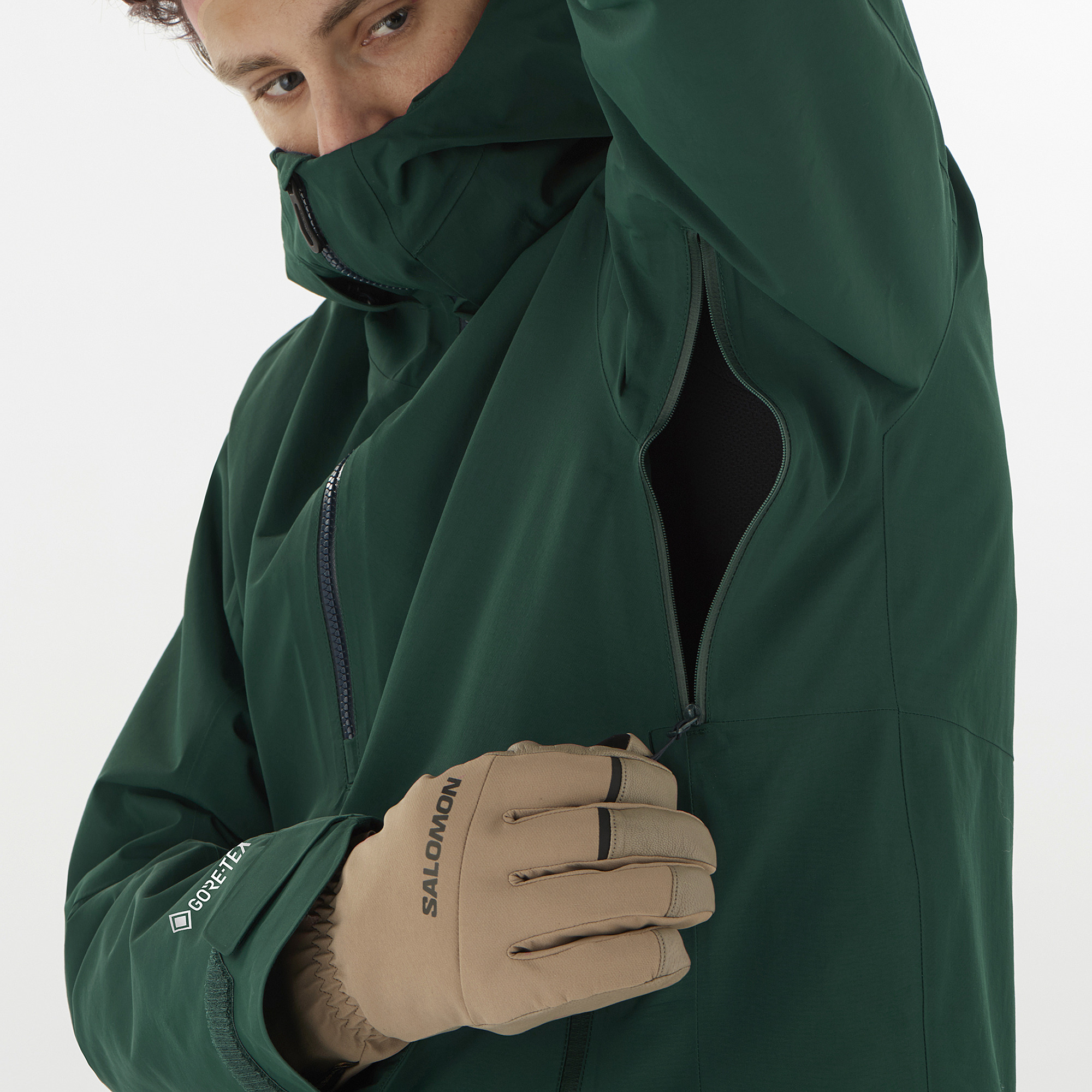 Salomon Gravity Gore-Tex Anorak Erkek Kayak Montu - Yeşil