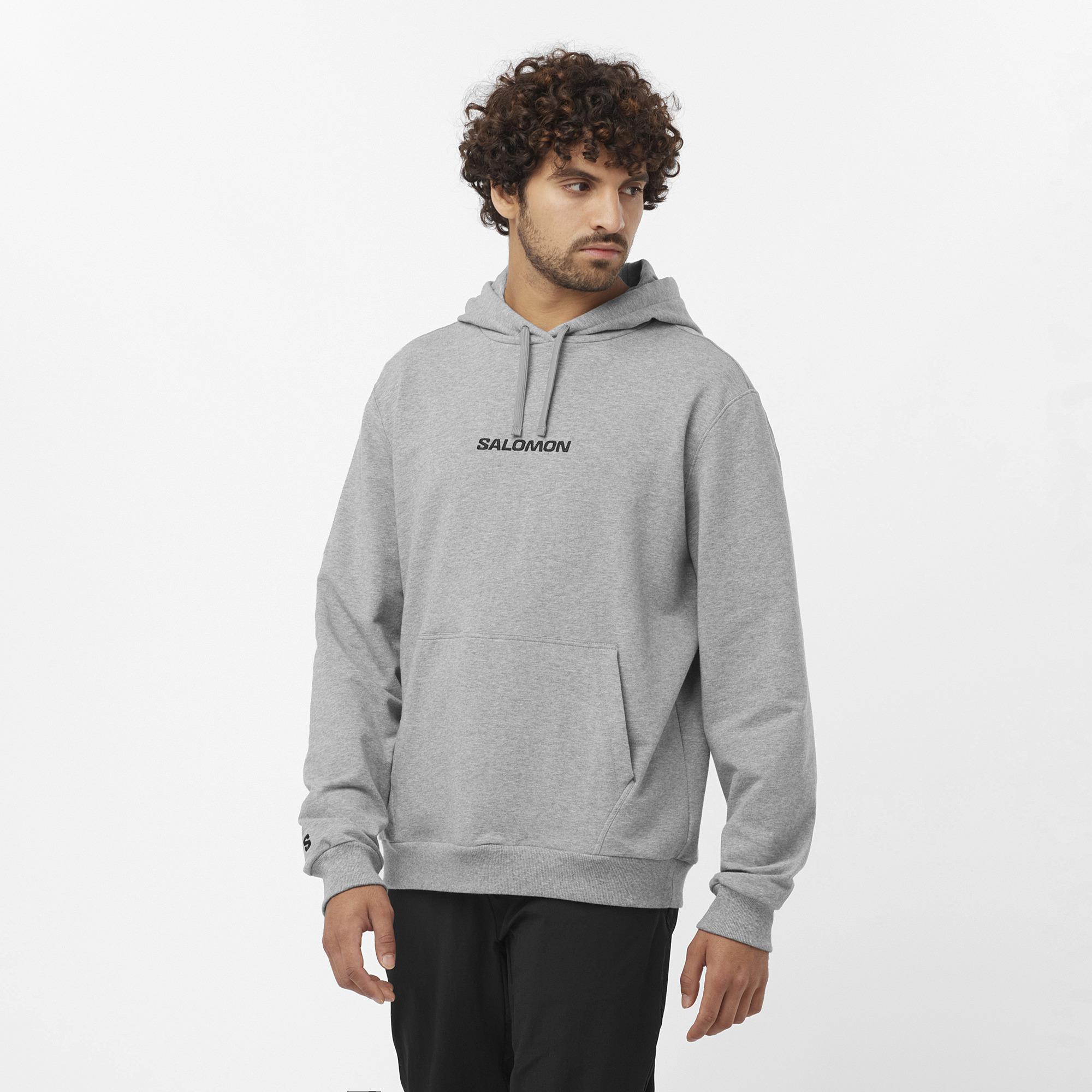 Salomon Logo Pull Over Erkek Sweatshirt - Gri