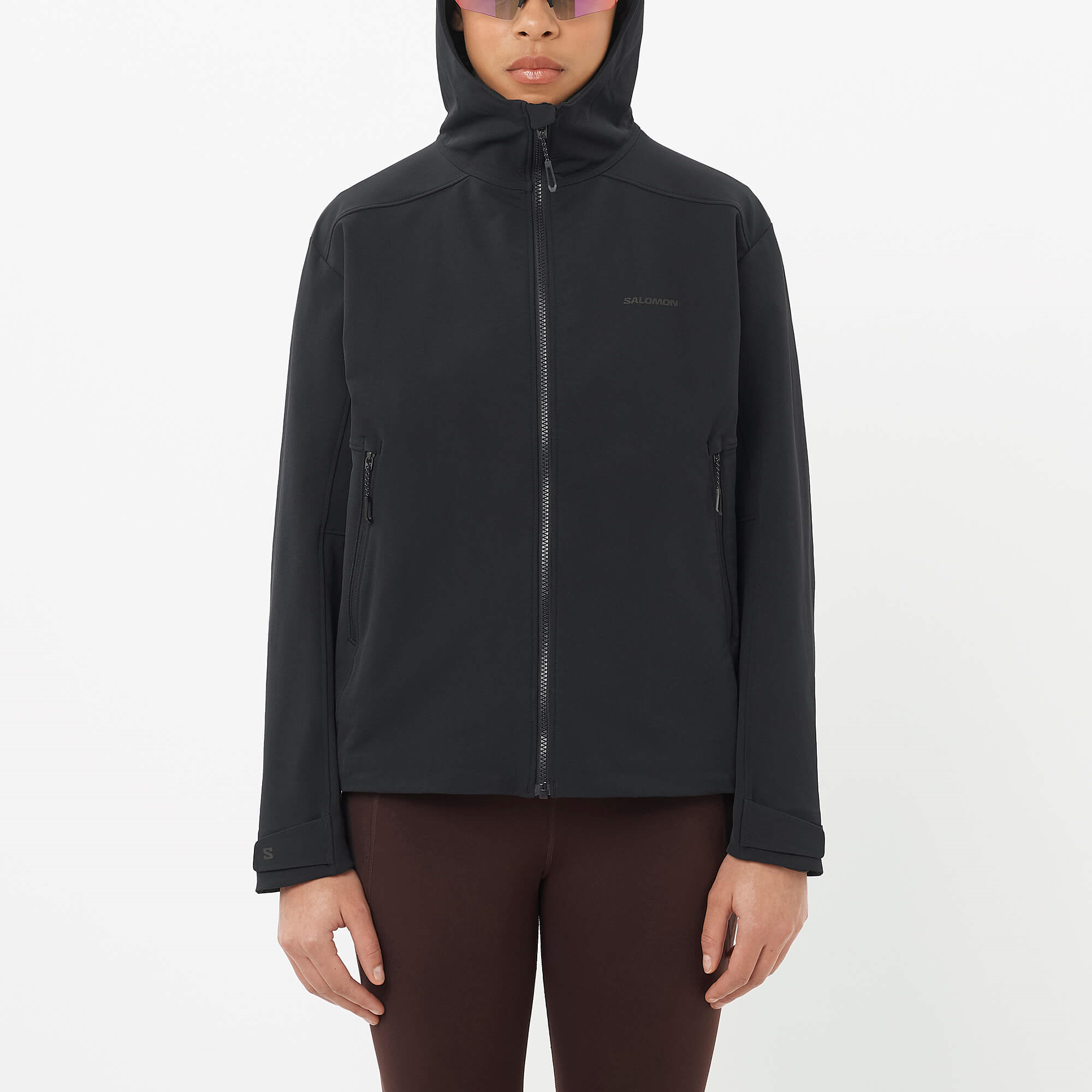 Salomon OUTPEAK SOFTSHELL Kadın Outdoor Montu DEEP BLACK LC2656500