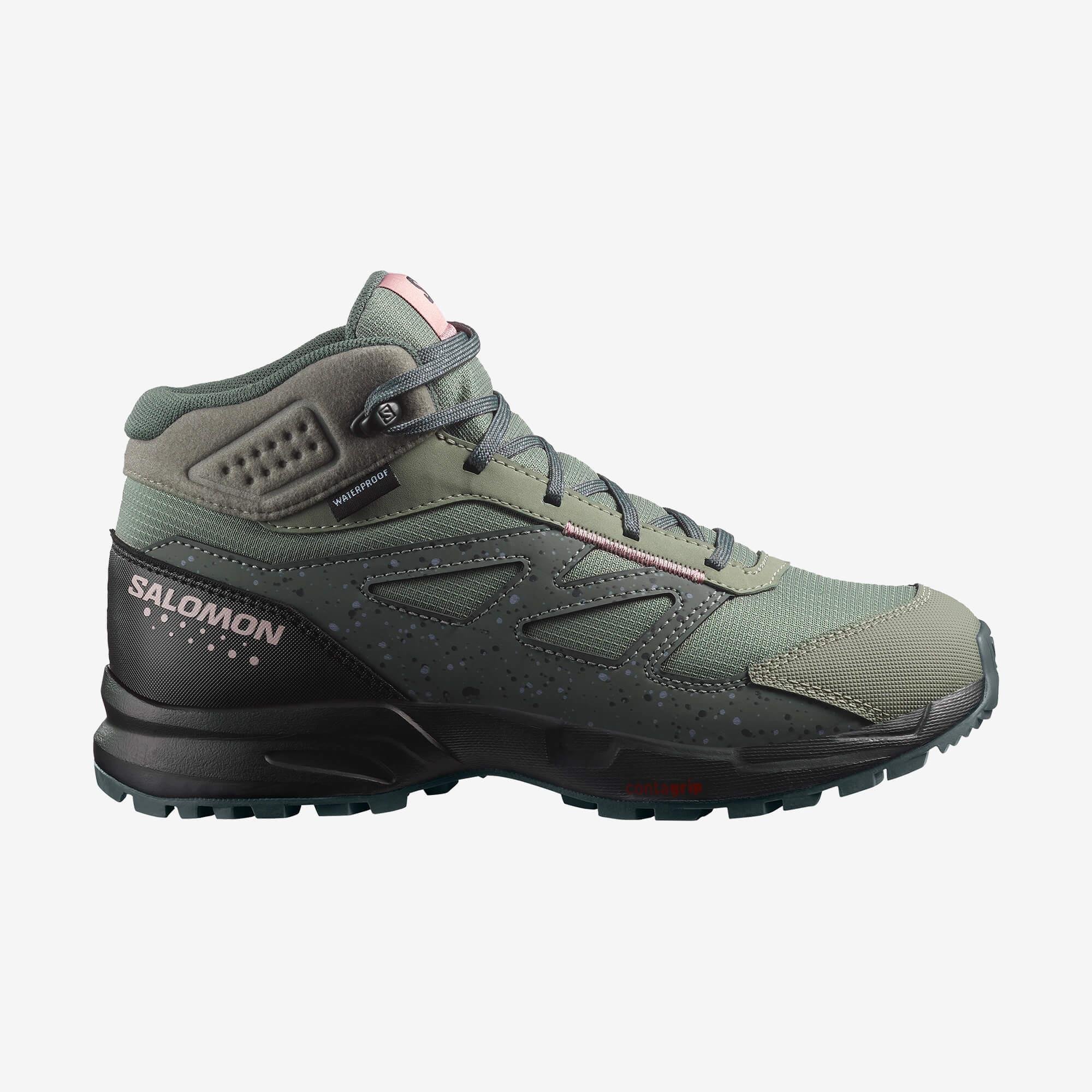 ＴＷ６０ Salomon Outway Mid Waterproof Çocuk Ayakkabı - Yeşil