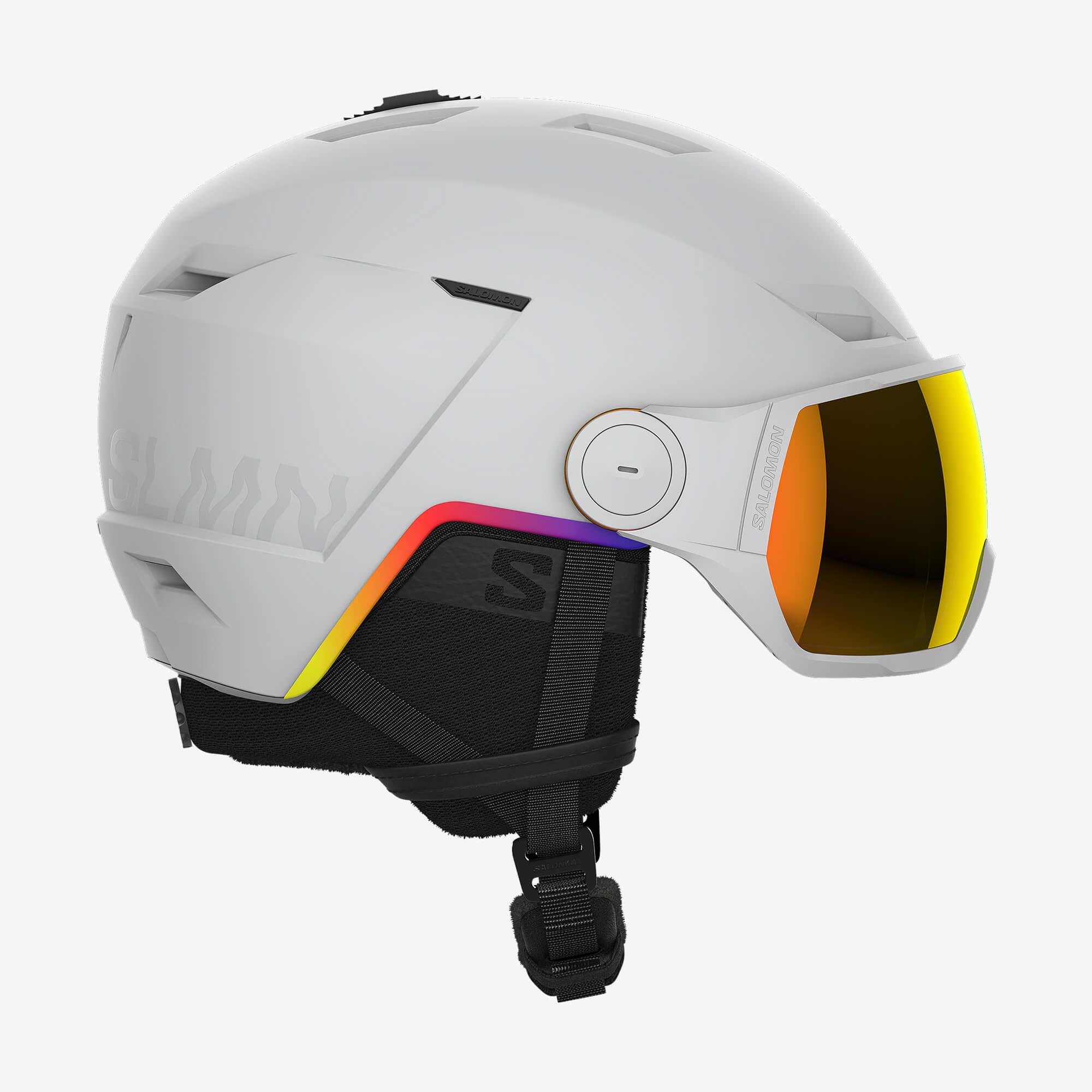 Salomon Pioneer LT Visor Sigma ヘルメット M Salomon PIONEER LT VISOR Helmet, Unisex Ski and Snowboard Helmet