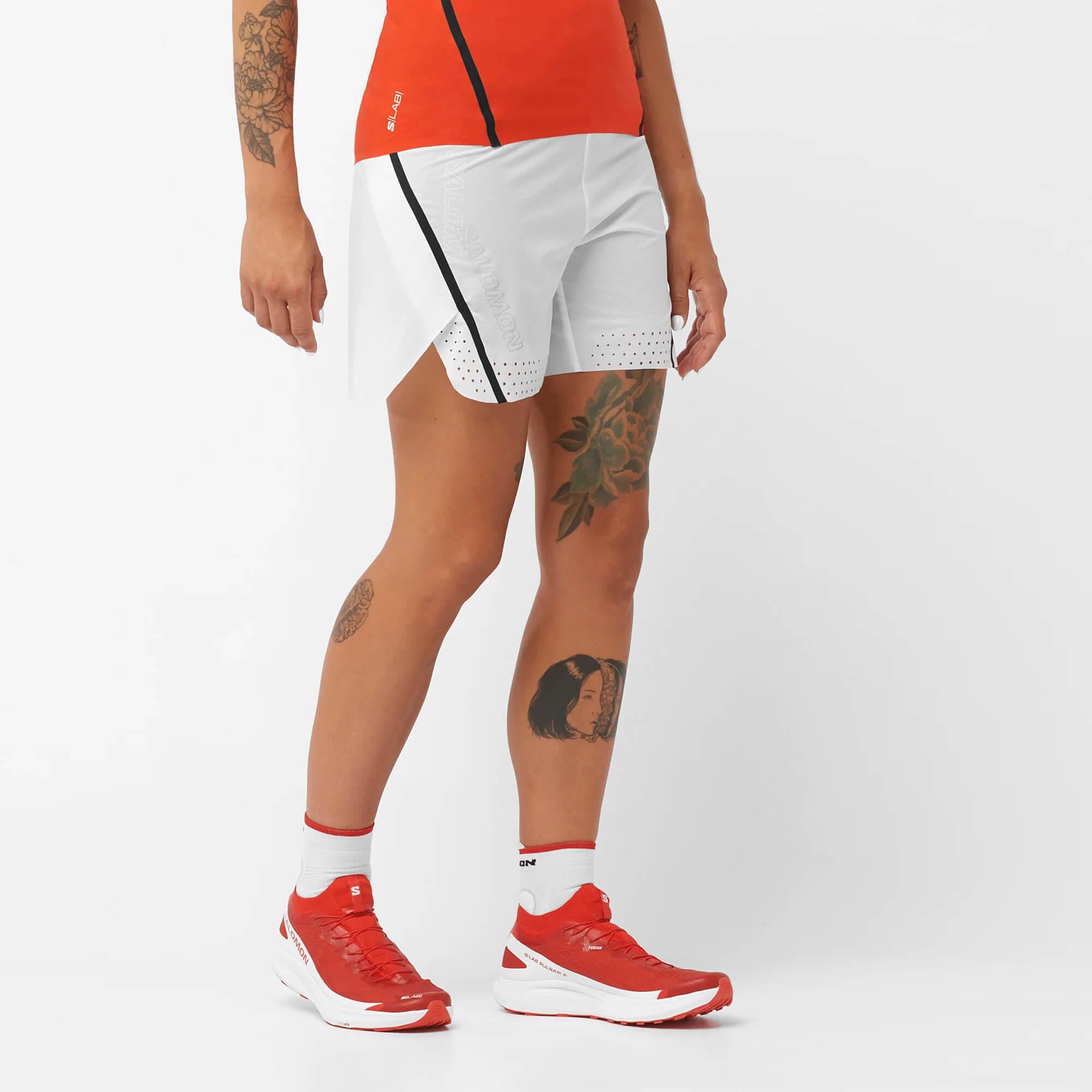 Salomon S/LAB Speed 2IN1 Kadın Koşu Şortu - Beyaz