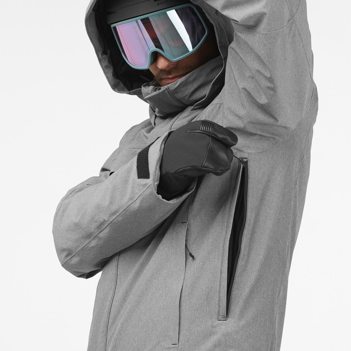 未使用級 SALOMON STANCE CARGO JACKET&PANTS Salomon Stance Cargo Erkek Kayak Montu - Gri