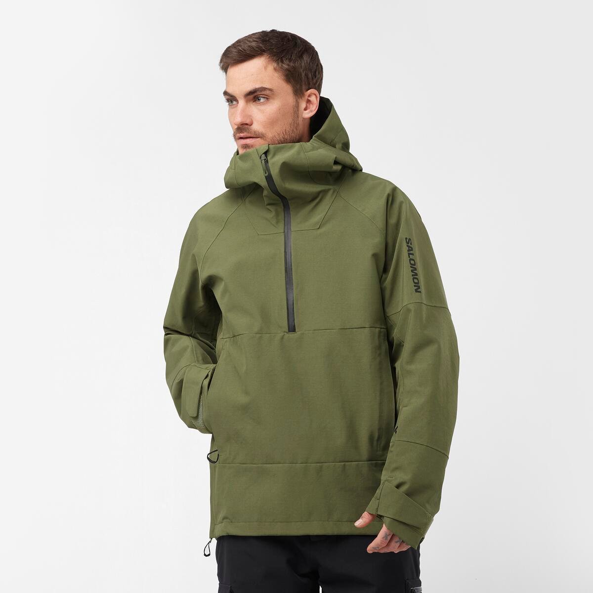 サロモン SALOMON ＜2024＞ TRANSFER ANORAK Amazon.com : Salomon Men's TRANSFER Snowboard Jacket,OLIVE
