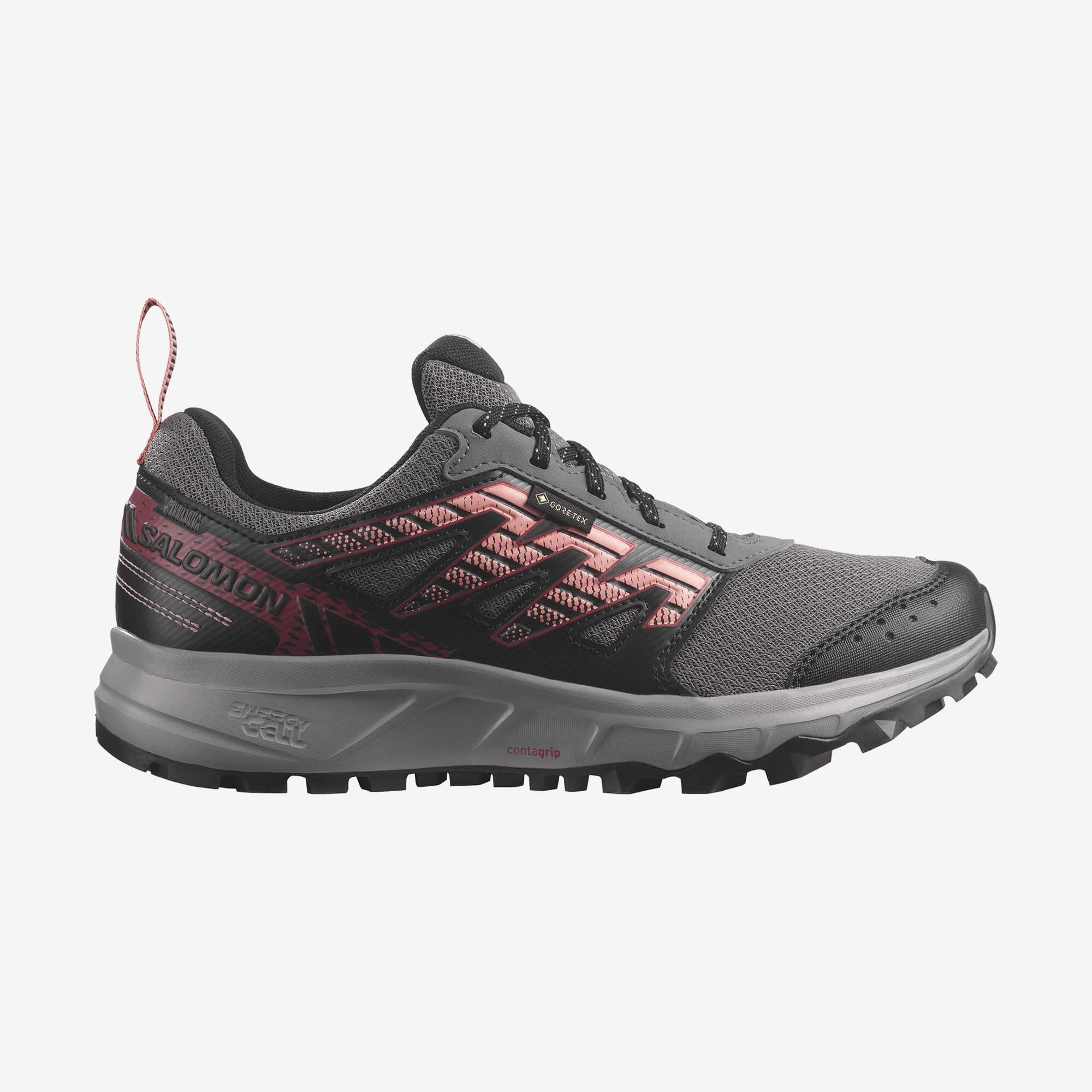 SALOMON WANDER 143 × SALOMON DEFENDER S Salomon Wander Gore-Tex Kadın Outdoor Ayakkabı - Gri