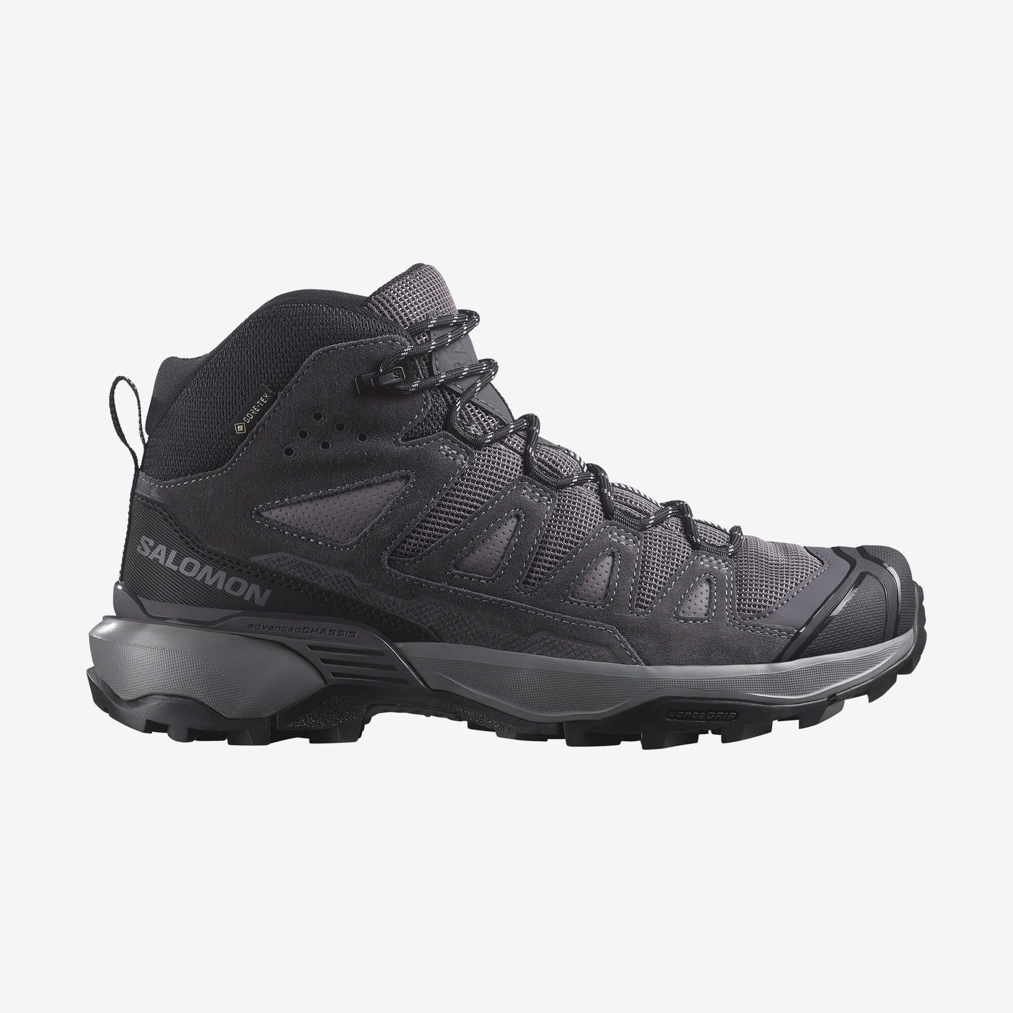 Salomon X Ultra 360 Leather Mid Gore-Tex Kadın Outdoor Botu - Gri
