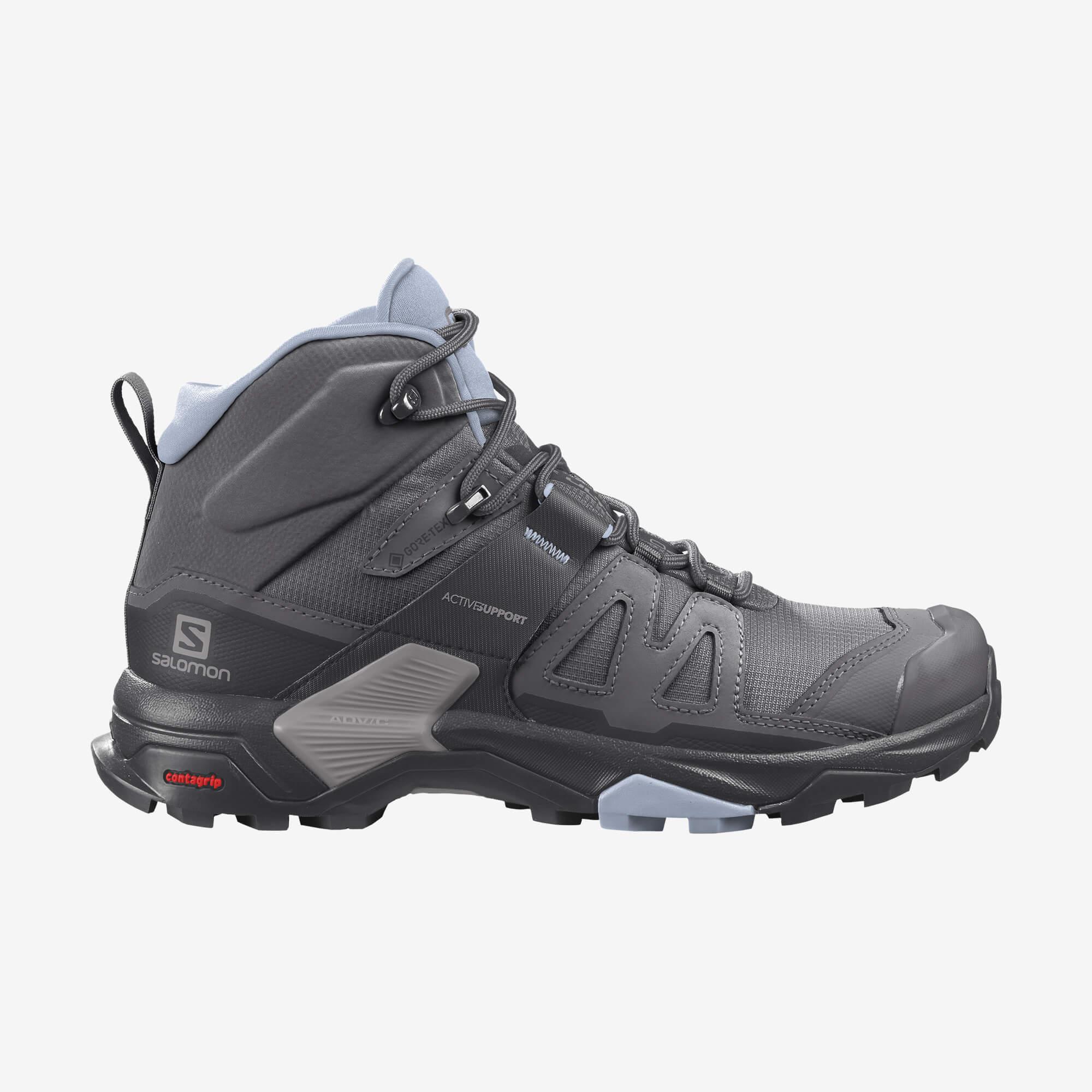 Salomon X Ultra 4 Mid Gore-Tex Kadın Outdoor Botu - Gri