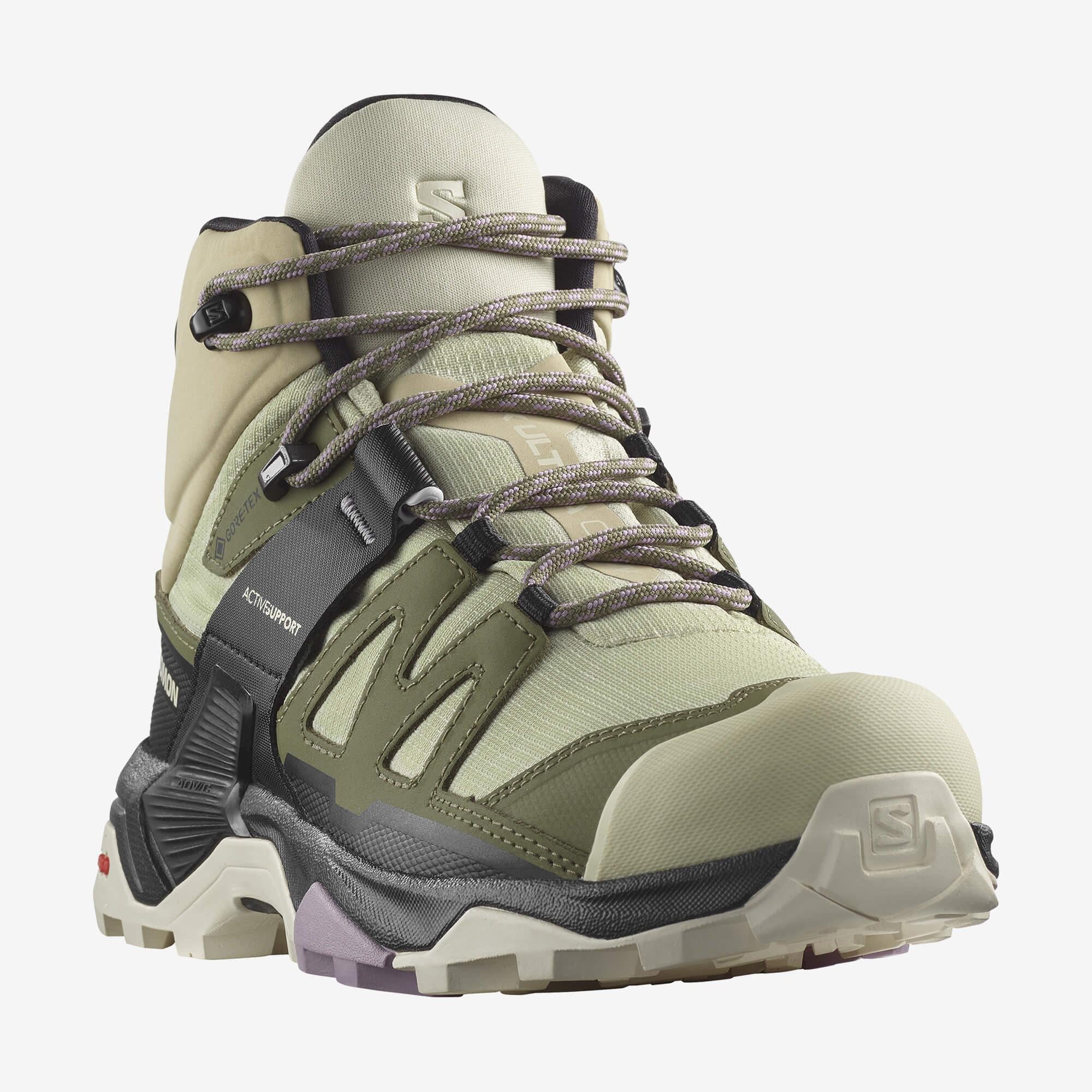 Salomon X Ultra 4 Mid Gore-Tex Kadın Outdoor Botu - Yeşil