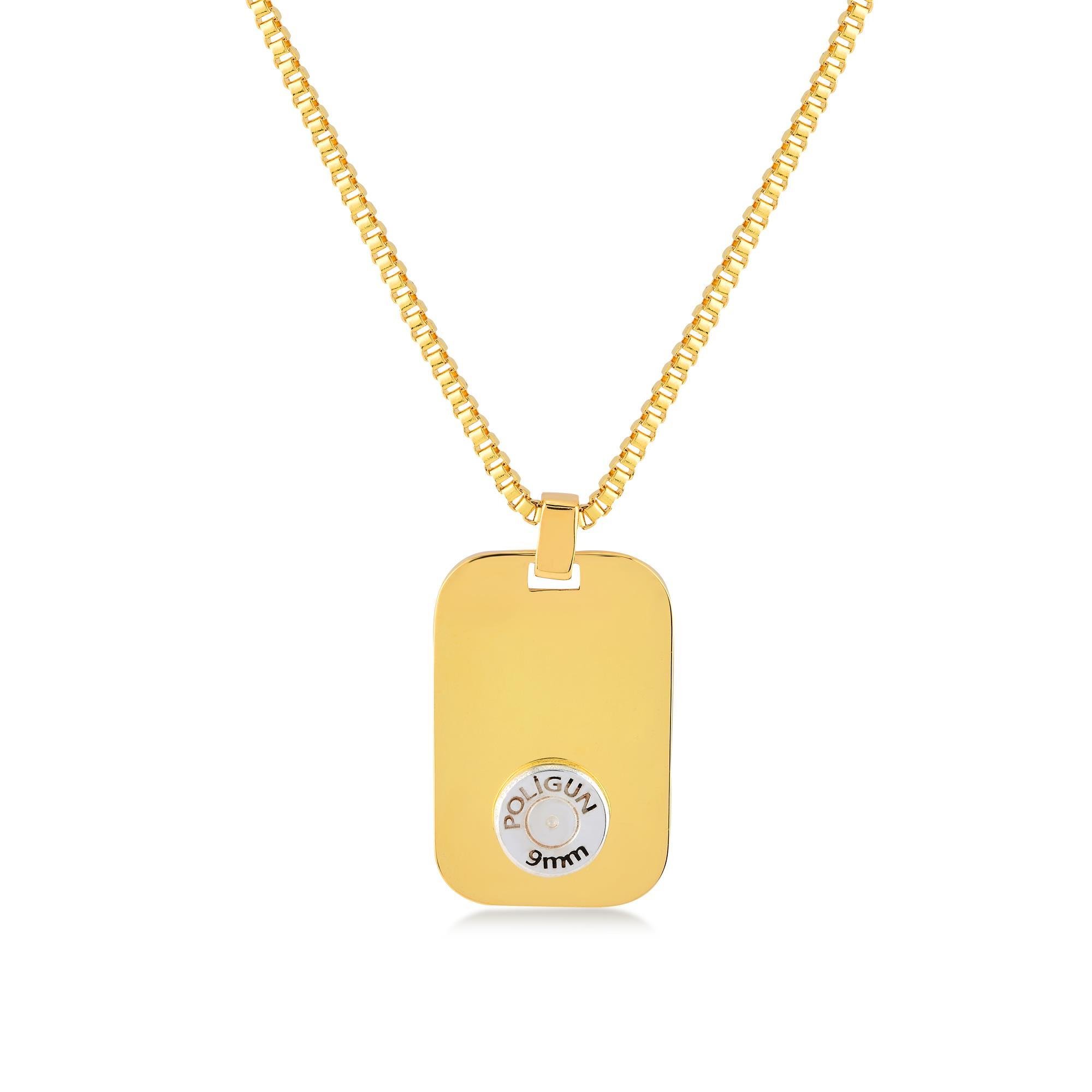 Altın Kaplama 9MM Kapsüllü Künye