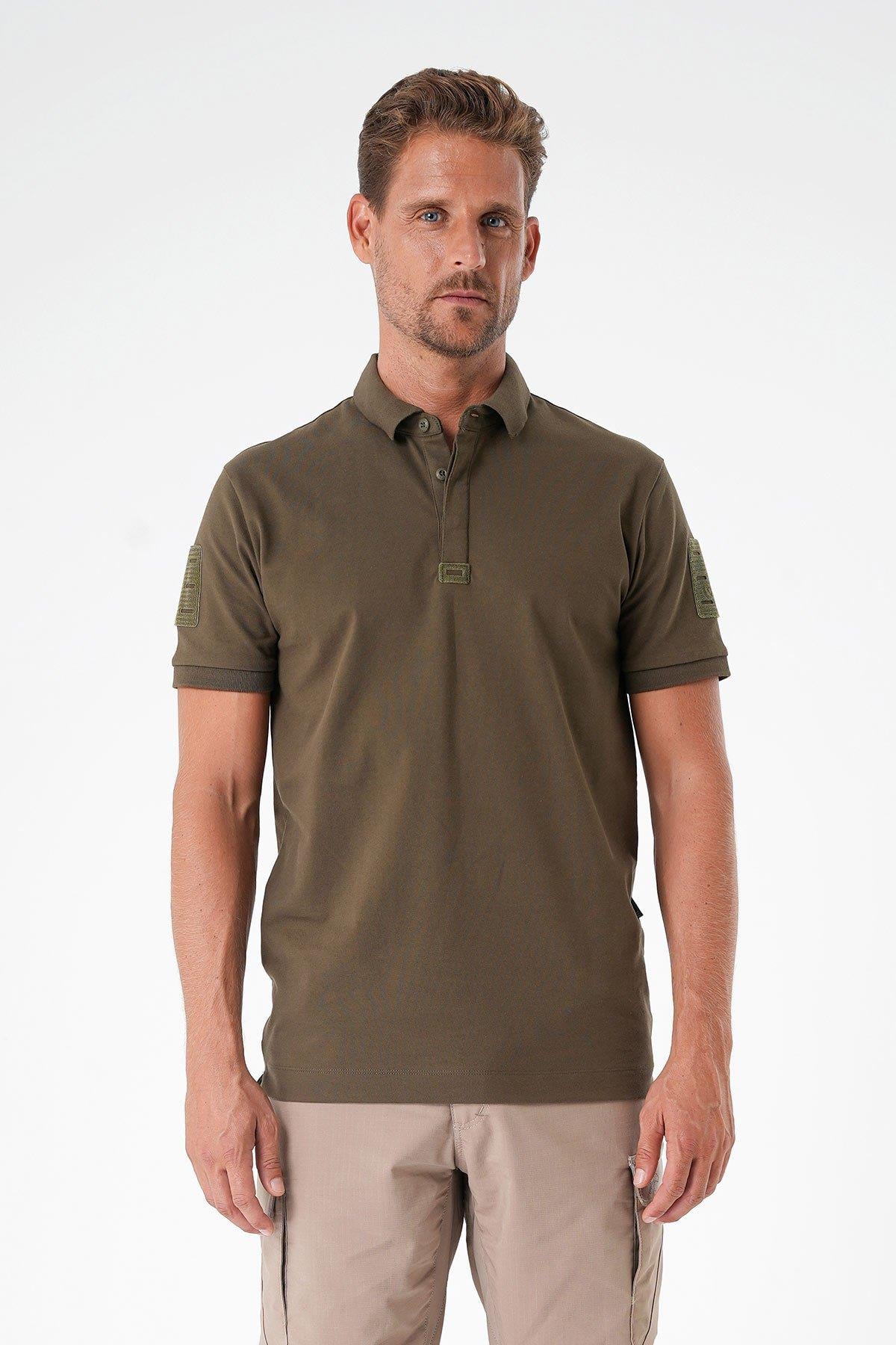 Casual Ryker Polo T-Shirt (Cırtlı) - HAKİ
