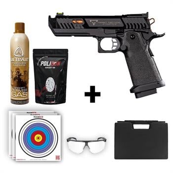 ​EMG TTI JW4 2011 Pit Viper Airsoft Tabanca + Green Gas + 0.20gr BB + Taşıma Çantası + Balistik Gözlük