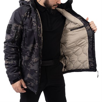 Ballistic Defence | PHANTOM 1.0 Seviye IIIA Kurşun Geçirmez Combat Mont Ceket - SİYAH KAMUFLAJ