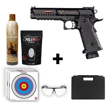 EMG / TTI 2011 Combat Master Logolu + Green Gas + 0.20gr BB + Taşıma Çantası + Balistik Gözlük