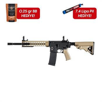 Evolution Recon Superlite Carbontech Siyah & Tan Airsoft Tüfeği + 7.4v LiPo Pil