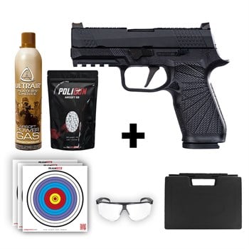 We F18 V2 Siyah Airsoft Tabanca + Green Gas + 0.20gr BB + Taşıma Çantası + Balistik Gözlük