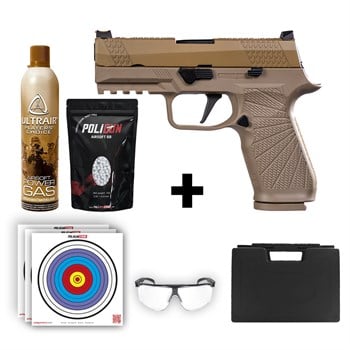 We F18 V2 Tan Airsoft Tabanca + Green Gas + 0.20gr BB + Taşıma Çantası + Balistik Gözlük