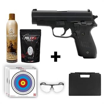 We Sig Sauer F229 + Green Gas + 0.20gr BB + Taşıma Çantası + Balistik Gözlük