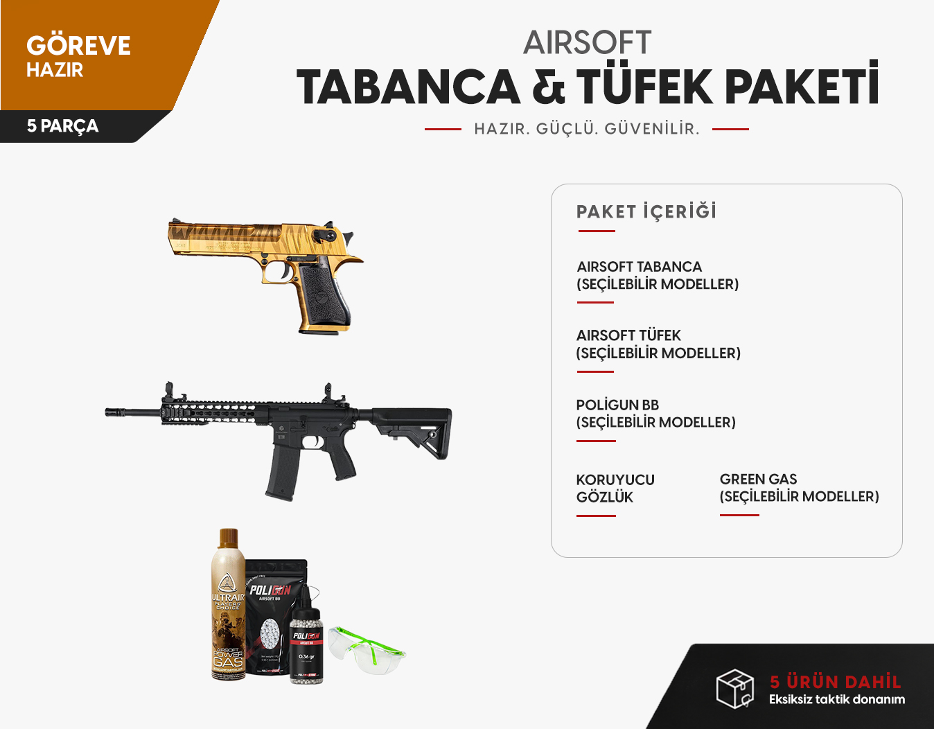 Tabanca Tüfek Paketi Paketini Oluştur