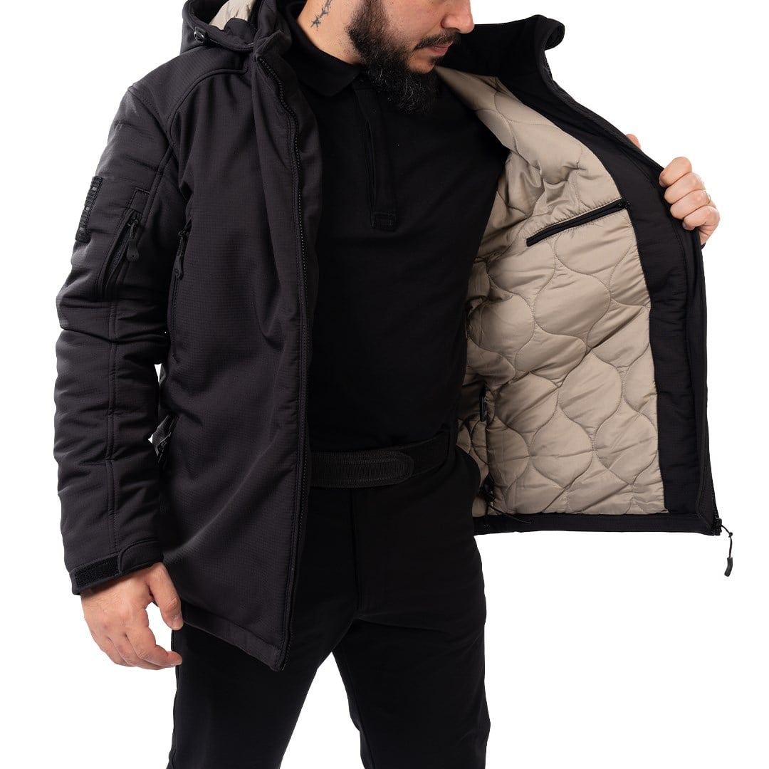 Ballistic Defence | PHANTOM 1.0 Seviye IIIA Kurşun Geçirmez Combat Mont Ceket - SİYAH