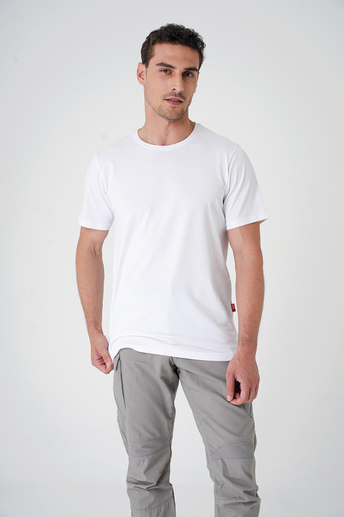 Casual Neo Organic T-Shirt - BEYAZ
