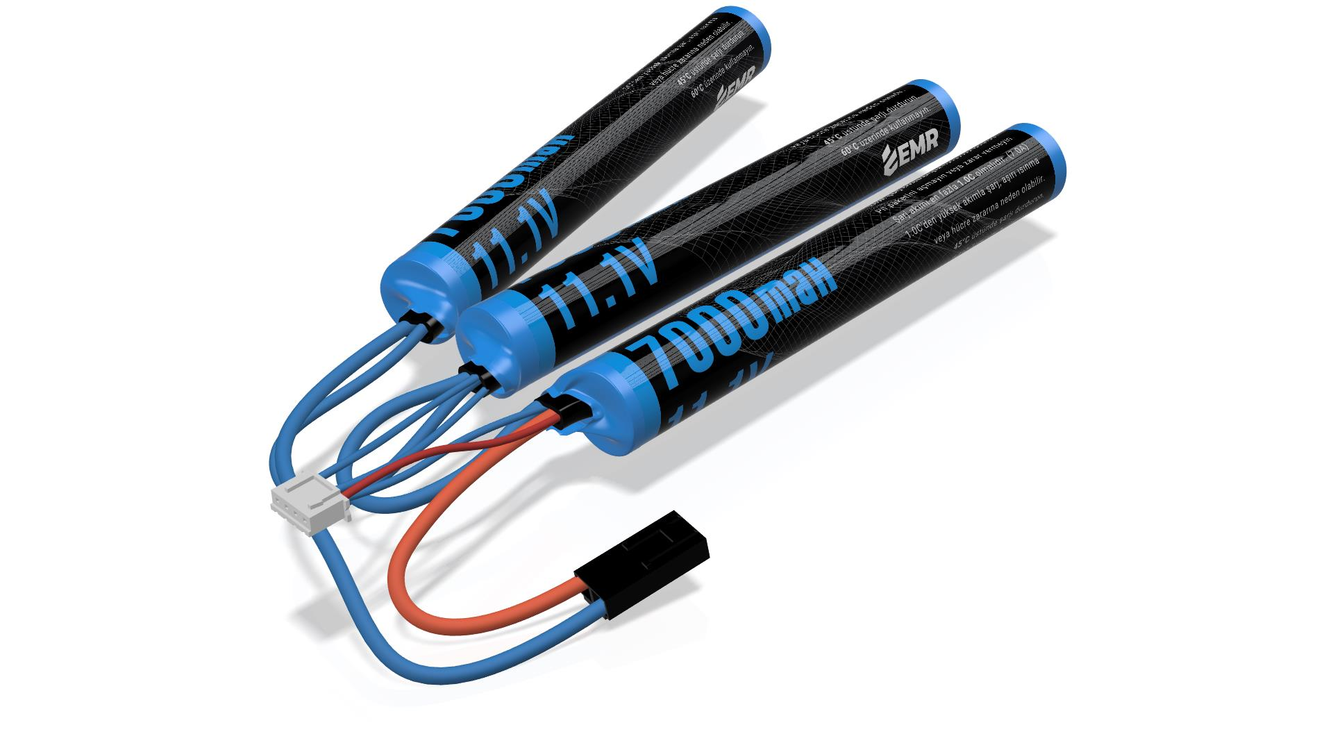 EMR 11.1V 7000mAh 3 Yaprak - Tamiya Airsoft Tüfek Pili