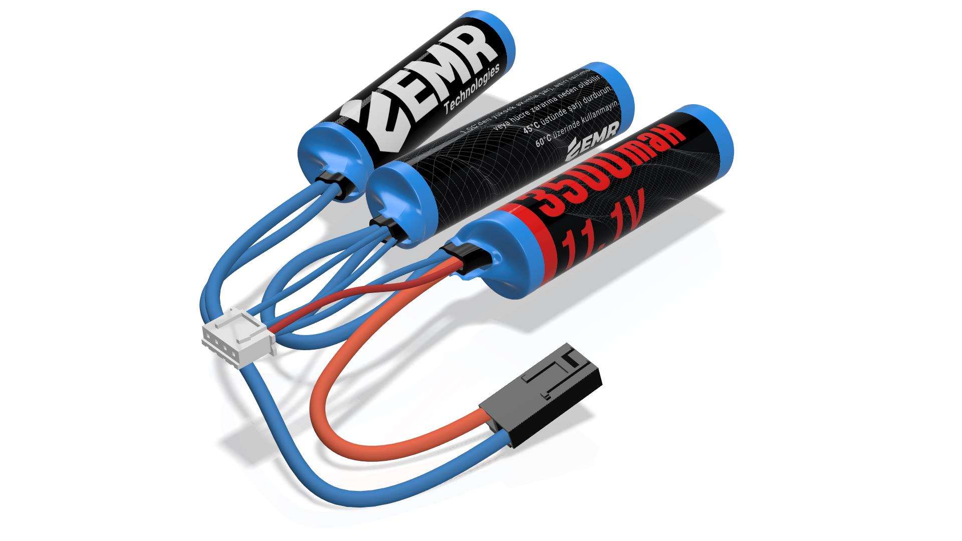 EMR 11.1V 3500mAh 3 Yaprak - Tamiya Airsoft Tüfek Pili