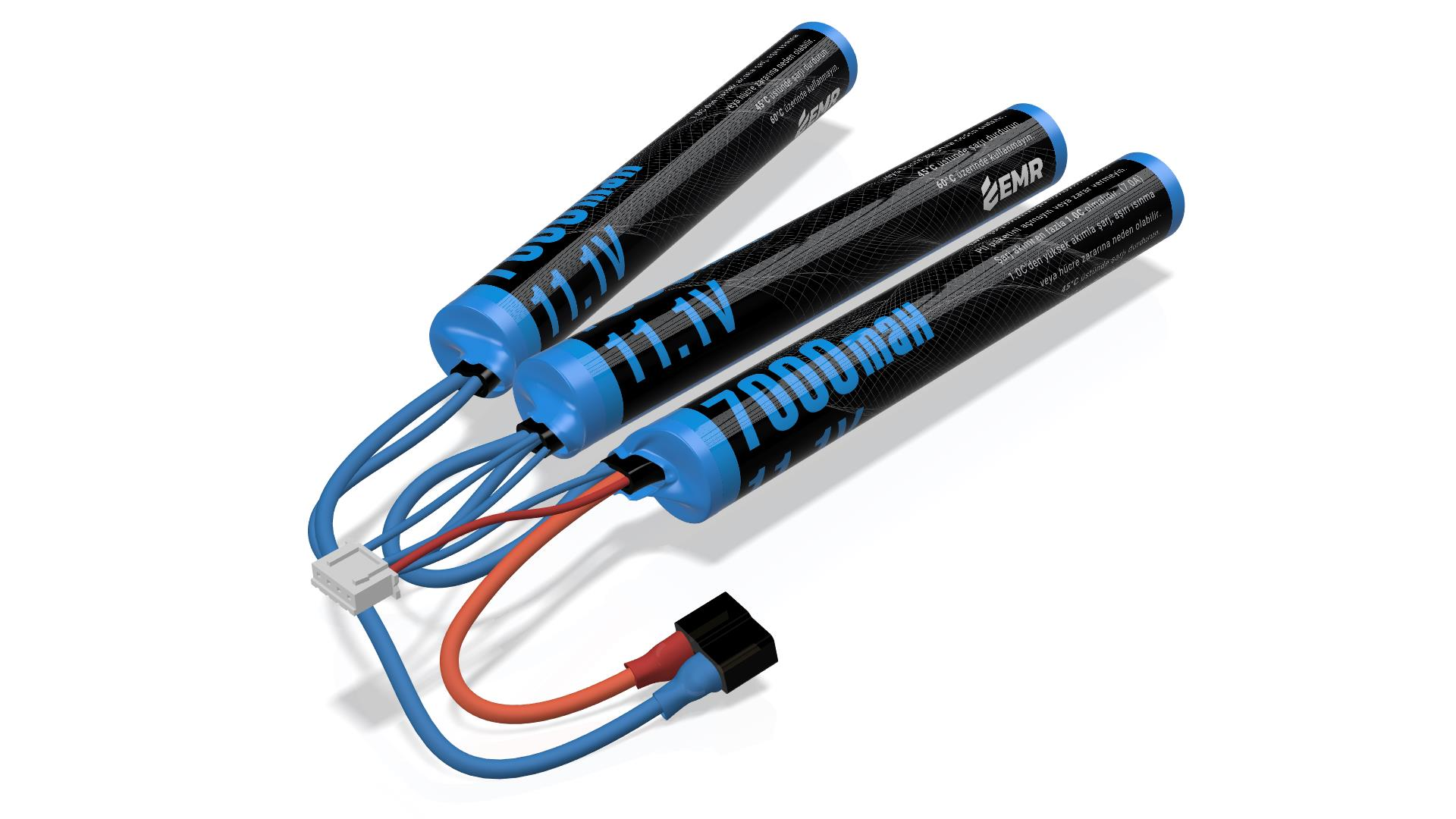 EMR 11.1V 7000mAh 3 Yaprak - TPlug Airsoft Tüfek Pili