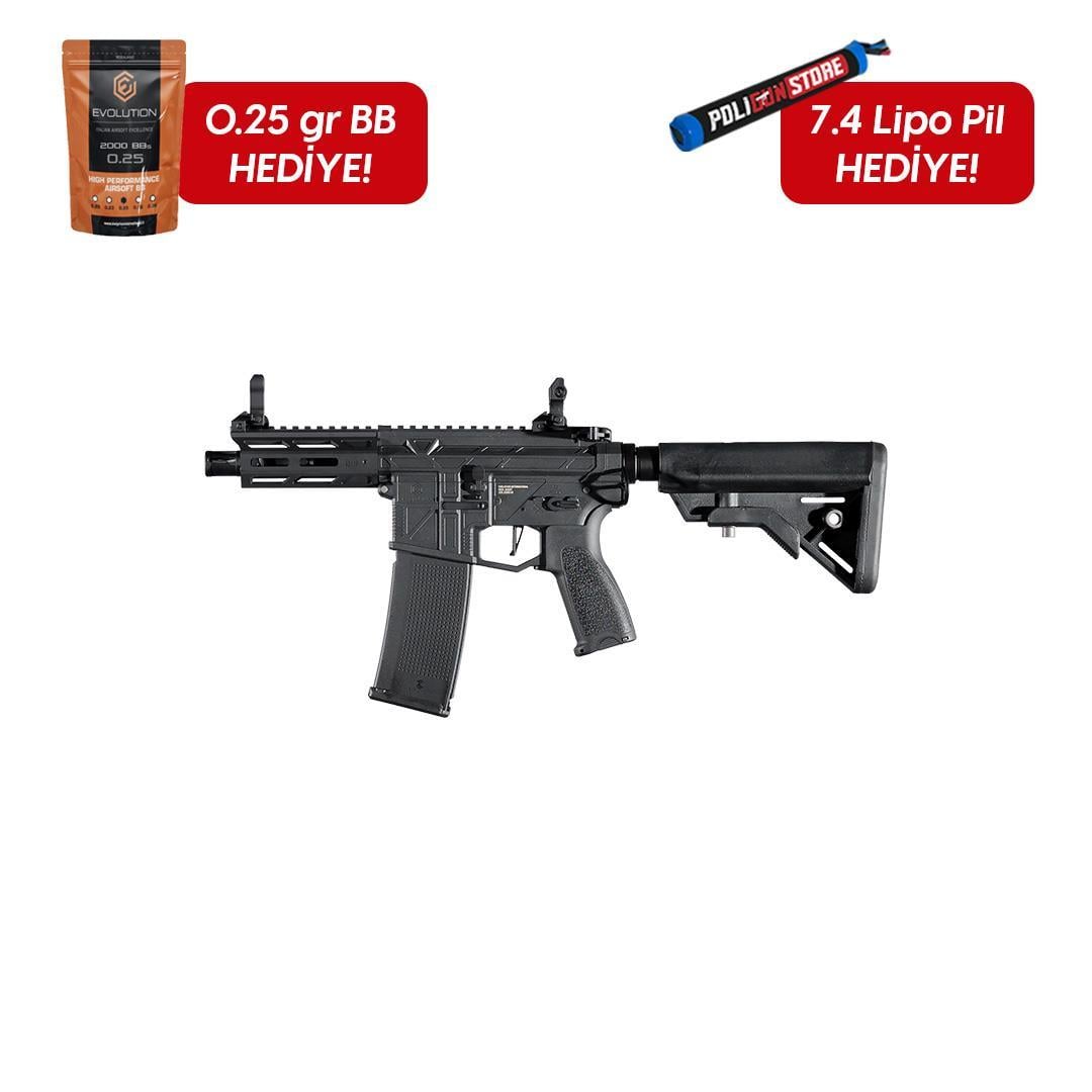 Evolution Ghost XS EMR Carbontech ETS Airsoft Tüfeği + 7.4v LiPo Pil