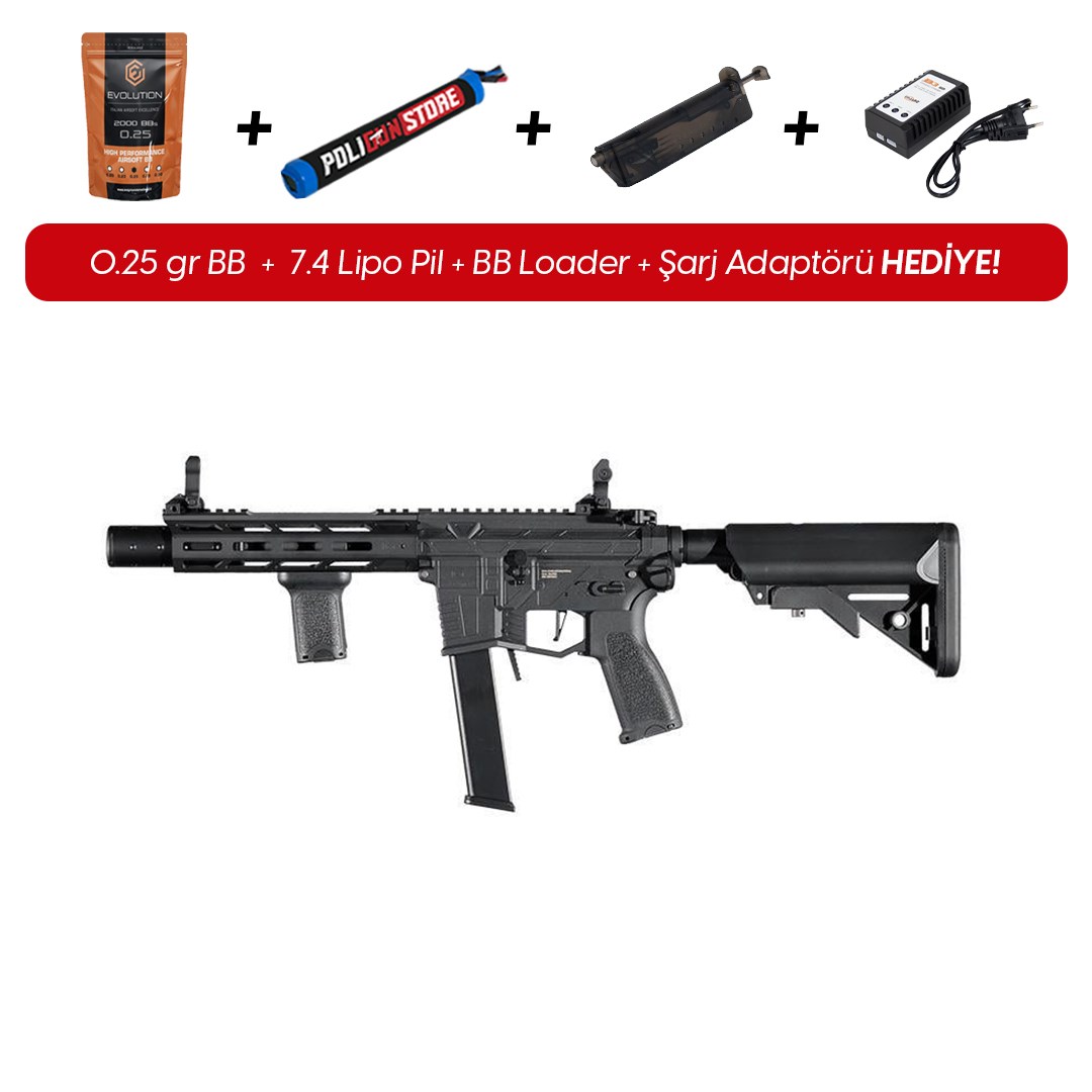 Evolution Reaper S EMR S Carbontech Reaper Pack Airsoft Tüfeği + 7.4v LiPo Pil