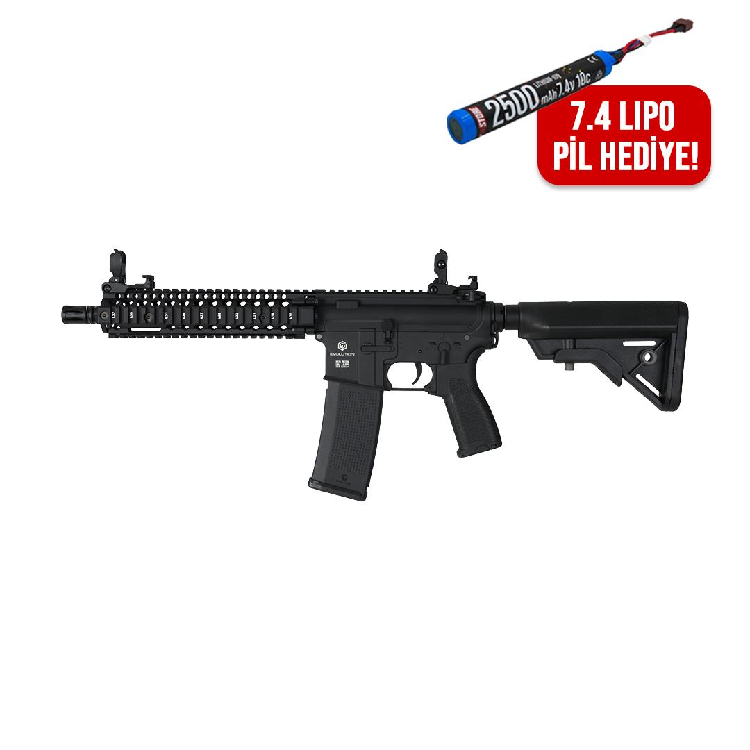Evolution Recon MK18 Mod 1 10.8'' Carbontech ETS Airsoft Tüfeği + 7.4v LiPo Pil
