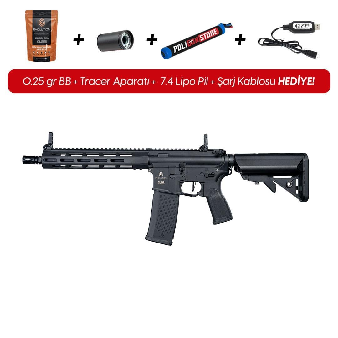 Evolution Recon Tracer 12” Carbontech Siyah Airsoft Tüfeği + 7.4v LiPo Pil