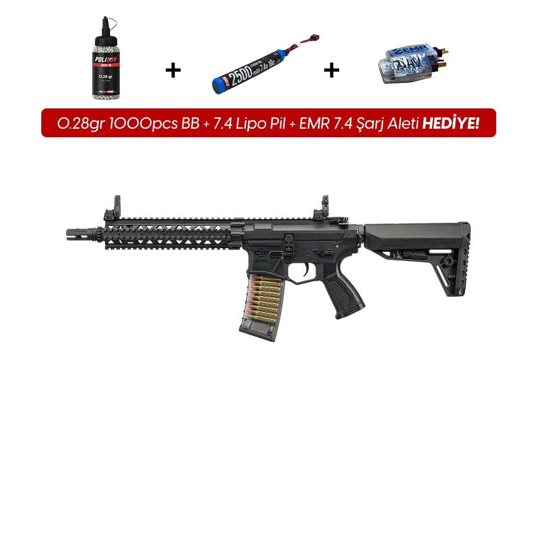 G&G CM18 GMS CQBR Siyah Airsoft Tüfeği