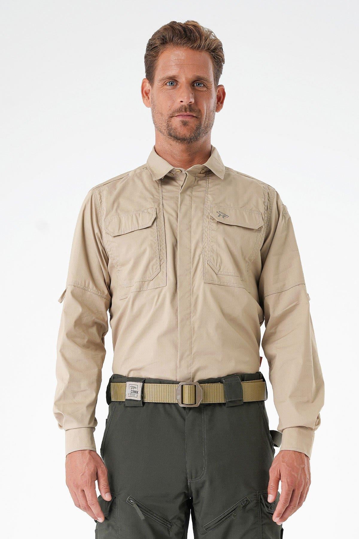 MECANIK® Alpha Mete Gömlek - BEJ