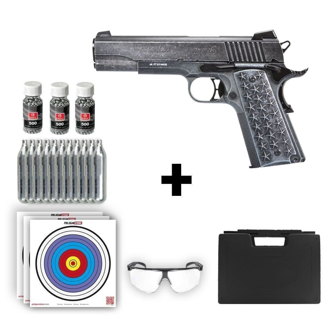 Sig Sauer 1911 WTP Blowback 4.5mm Havalı Tabanca + 10 Adet Co2 + 3 Adet 4.5mm BB + Taşıma Çantası + Balistik Gözlük