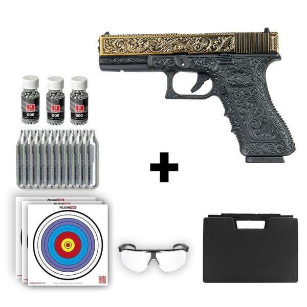 We Glock 17 Ivory 4.50mm + 10 Adet Co2 + 3 Adet 4.5mm BB + Taşıma Çantası + Balistik Gözlük