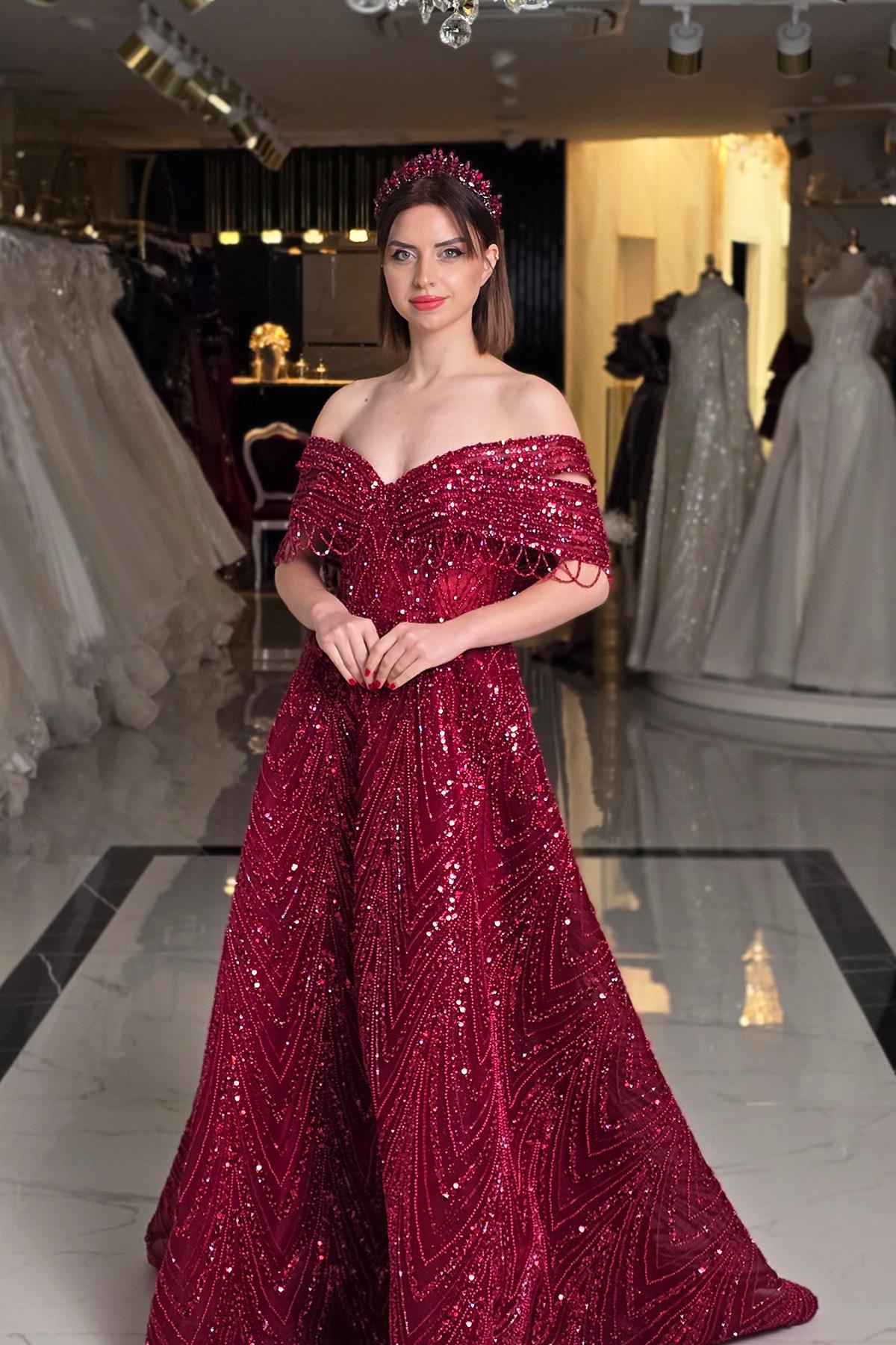 Bordo Yonca Nişanlık 7972