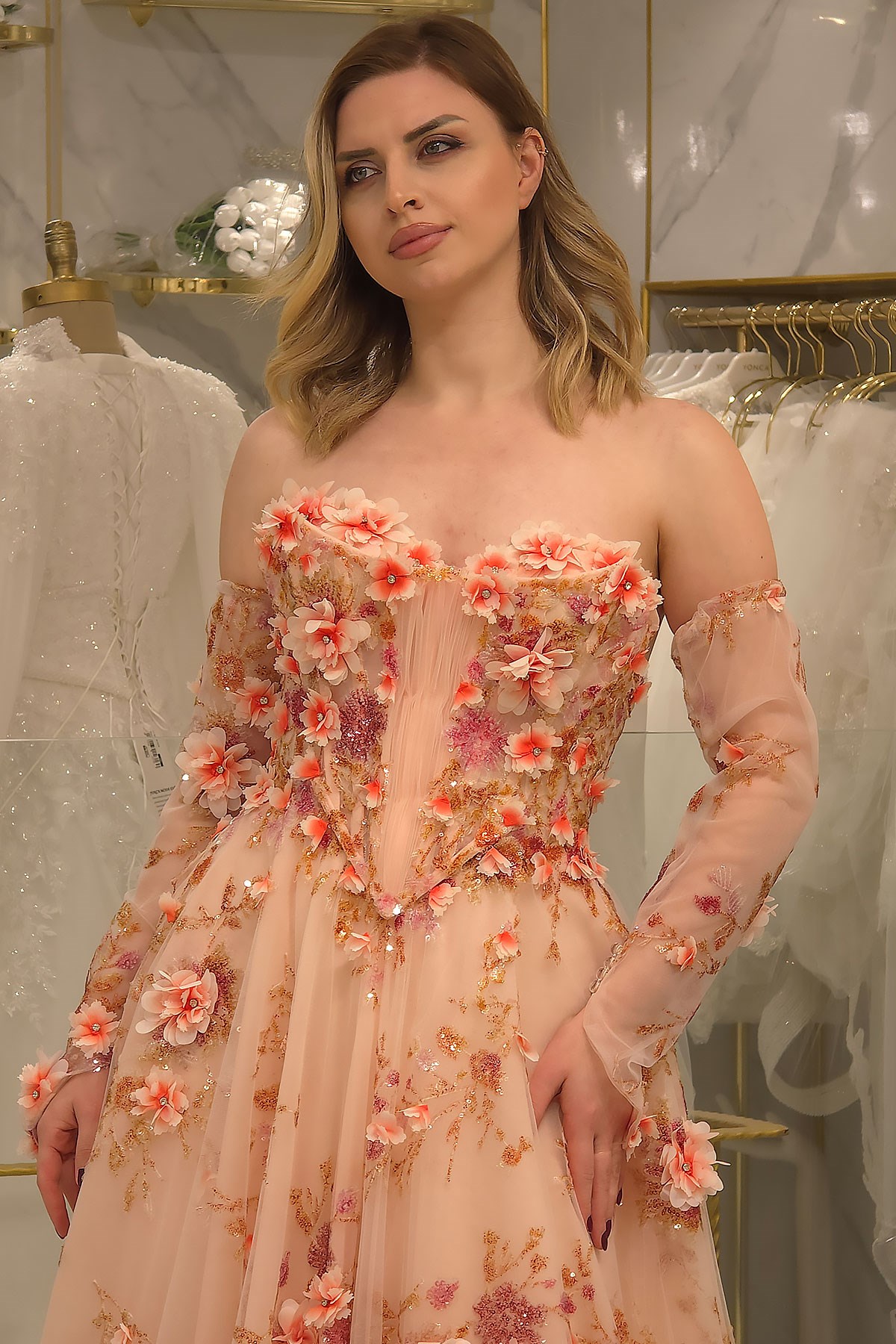 SOMON Çiçekli Hs Nişanlık 8688
