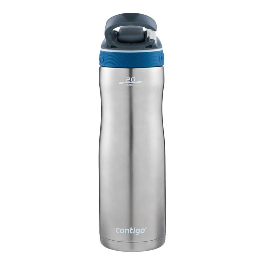 Contigo Ashland Chill Çelik Su Matarası Tek El Bas İç 590ml  2094941 Gri
