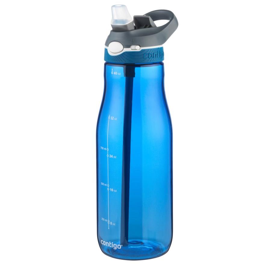 Contigo Ashland Tek El Bas İç Kilitli Su Matarası 1200ml  2094638 Mavi